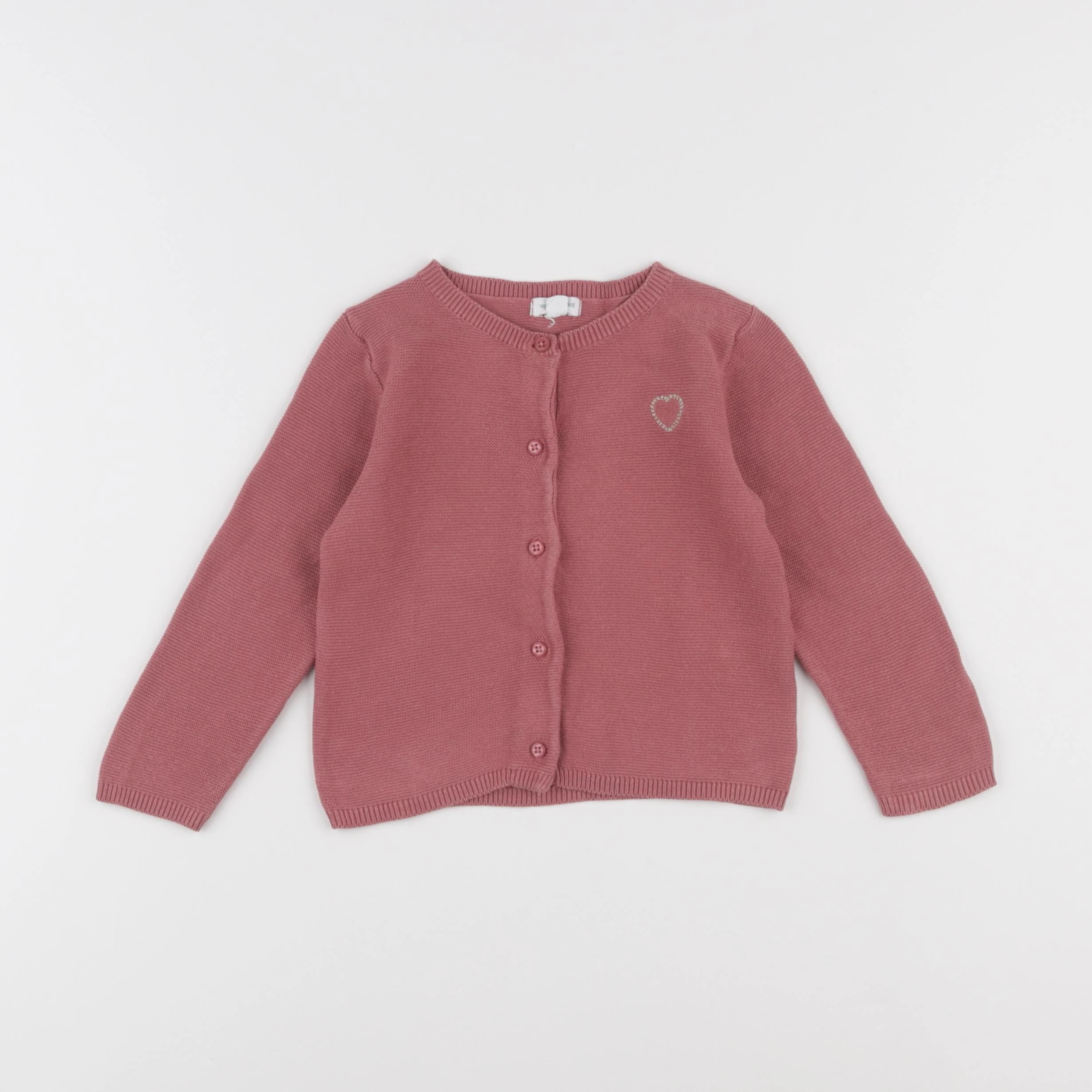 Vertbaudet - gilet rose - 18 mois