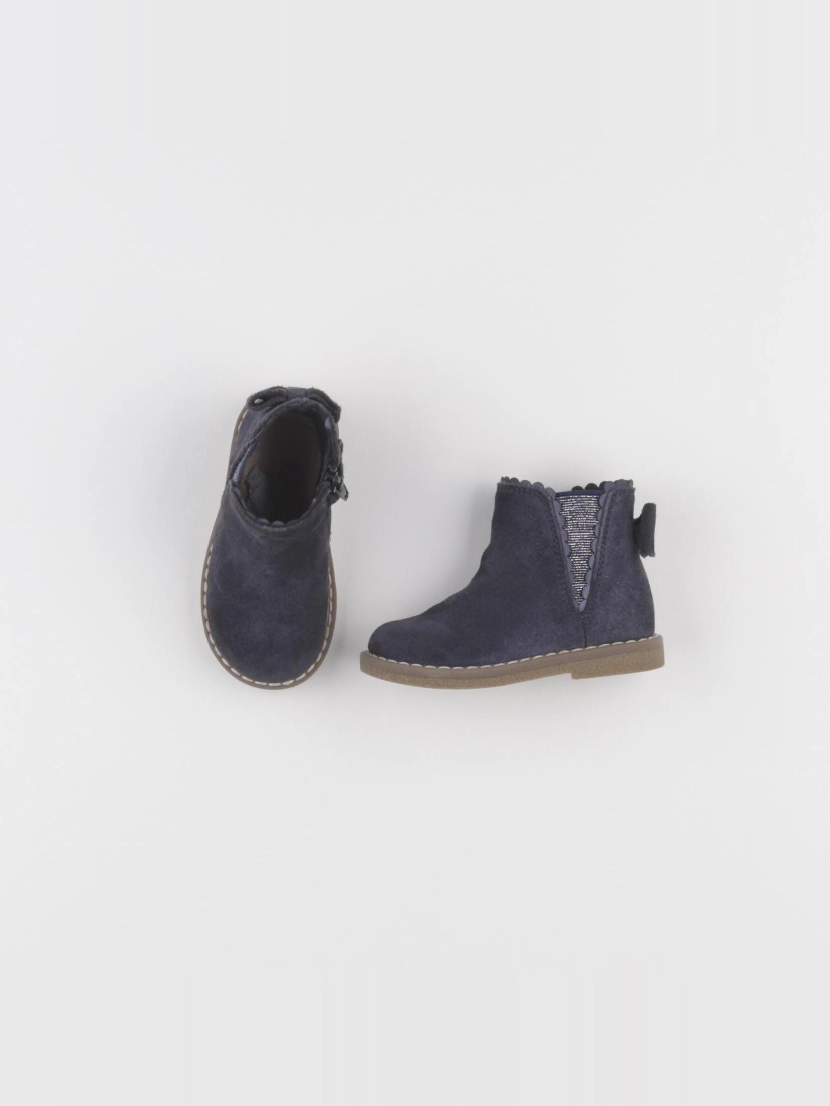Vertbaudet - boots bleu, argent - pointure 21
