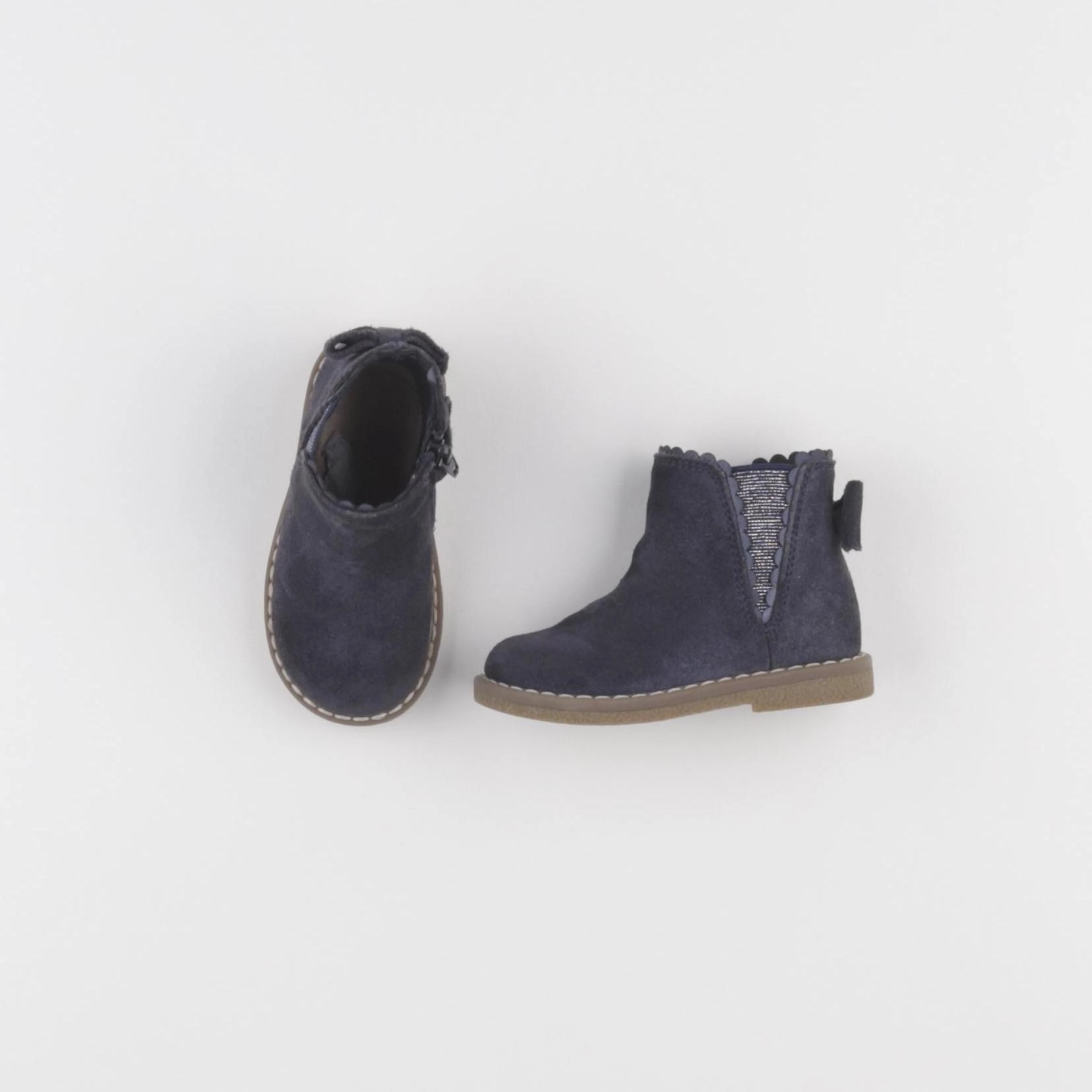 Vertbaudet - boots bleu, argent - pointure 21