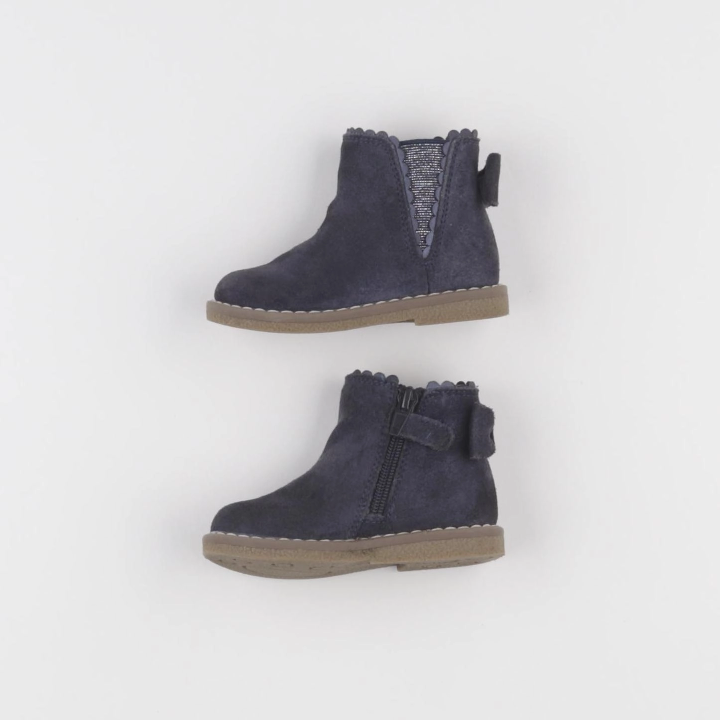 Vertbaudet - boots bleu, argent - pointure 21