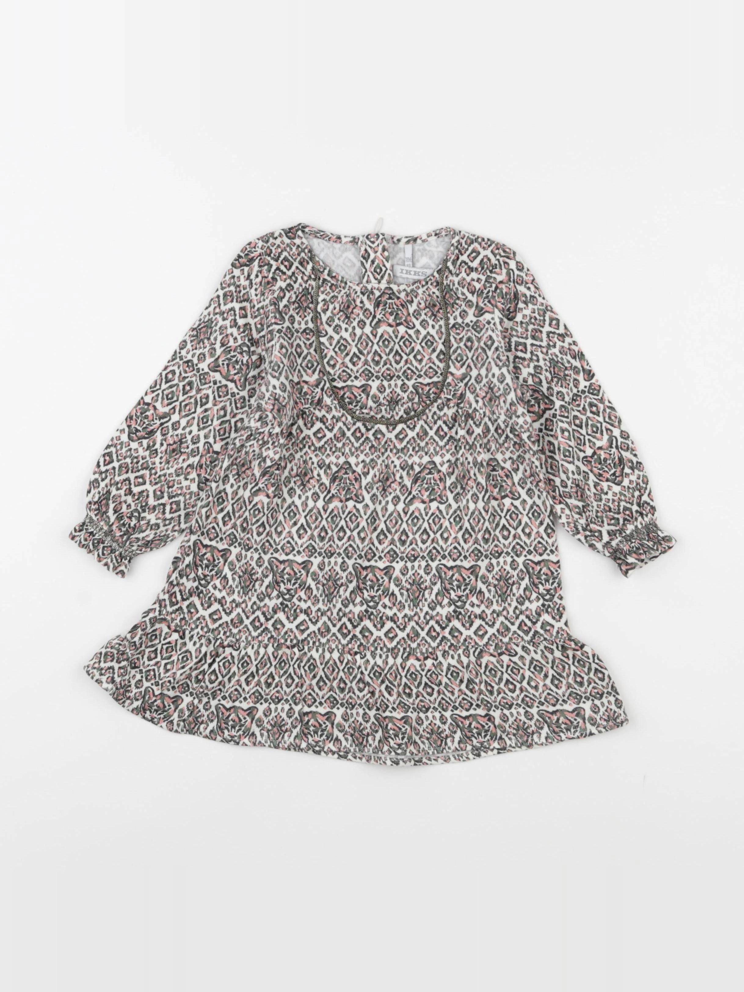IKKS - robe rose, vert - 18 mois