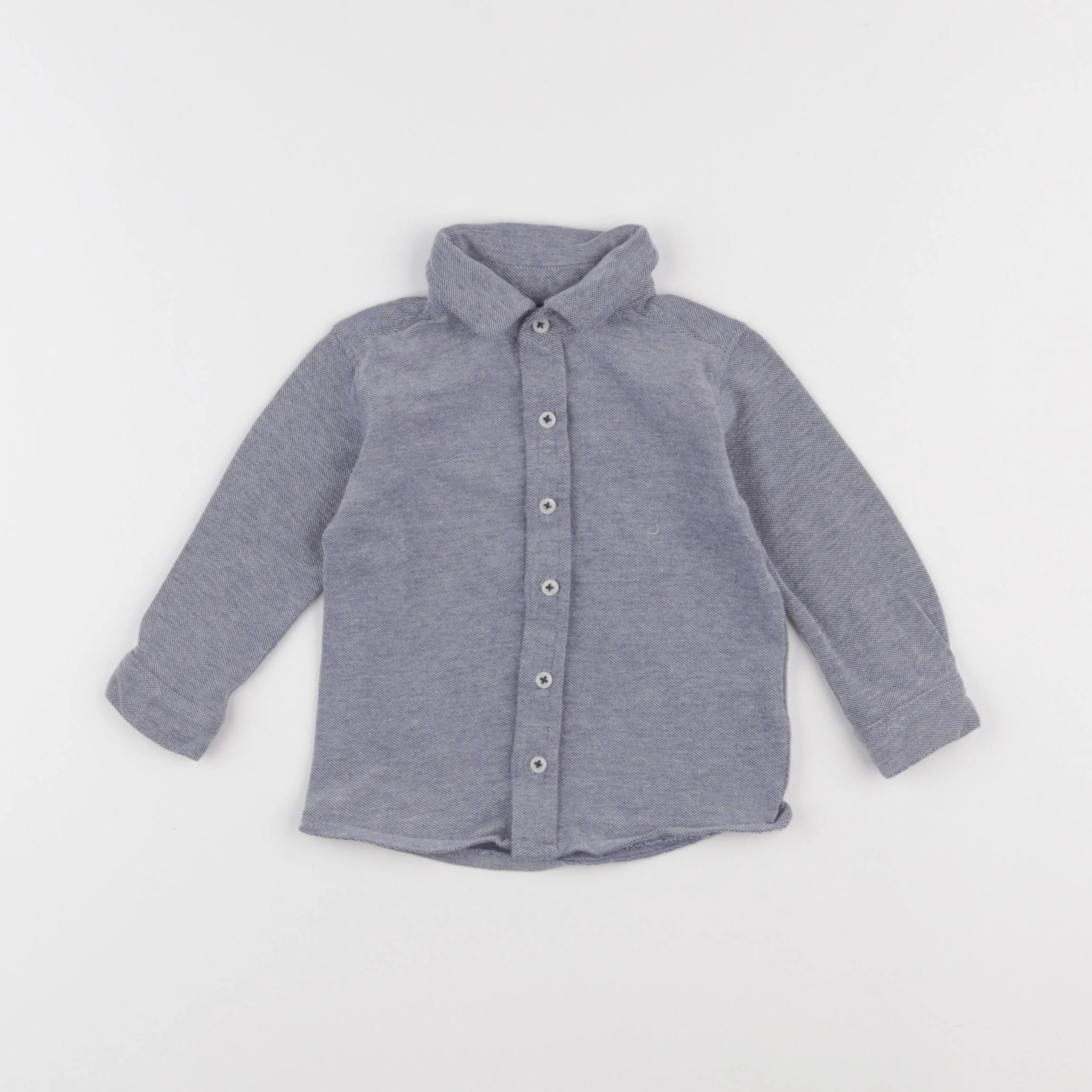 Boutchou - chemise bleu - 12 mois