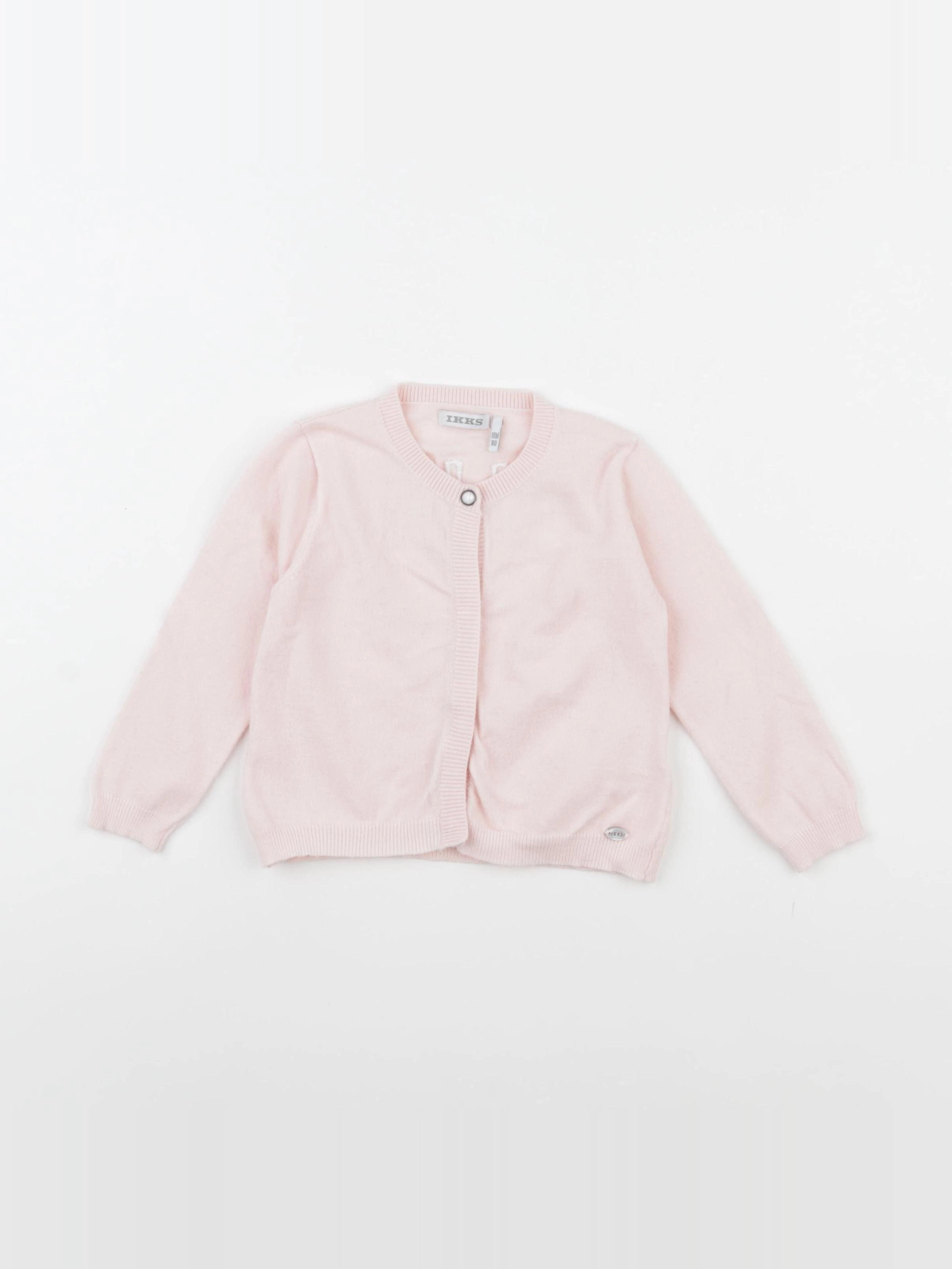 IKKS - gilet imprimé au dos rose - 18 mois
