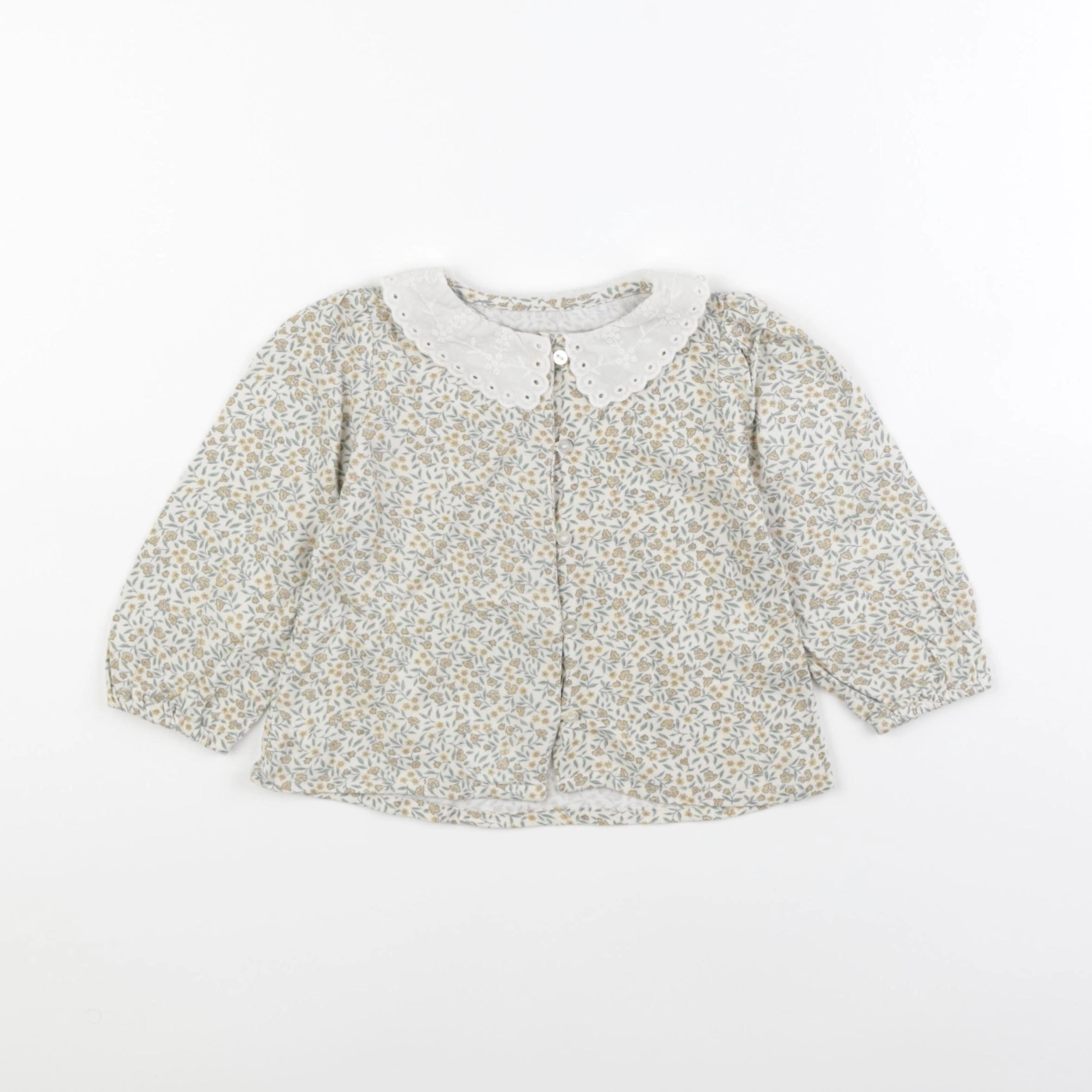 Vertbaudet - blouse vert - 12 mois
