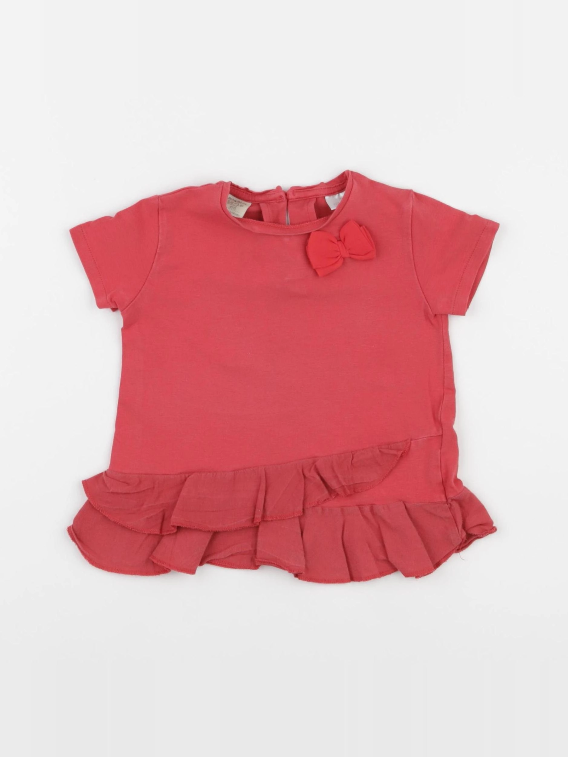 Zara - tee-shirt rose - 12/18 mois