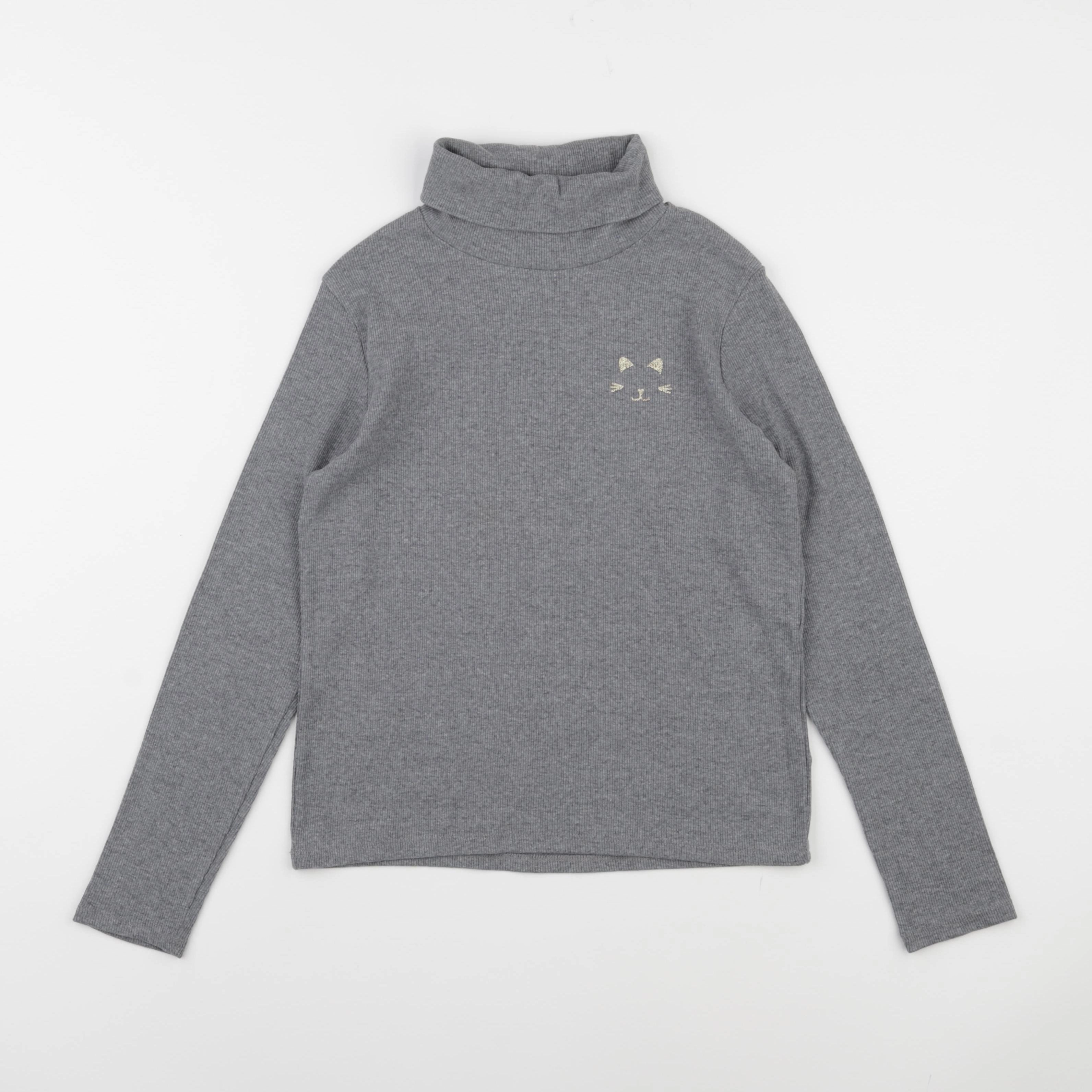 Vertbaudet - sous-pull gris - 10 ans