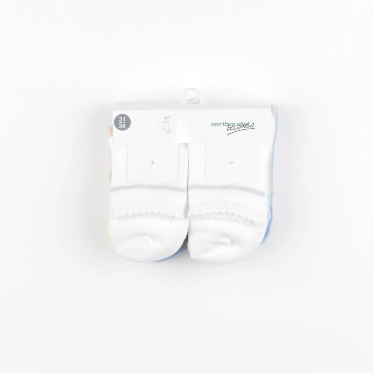 Vertbaudet - lot de 7 chaussettes multicolore - 5/7 ans