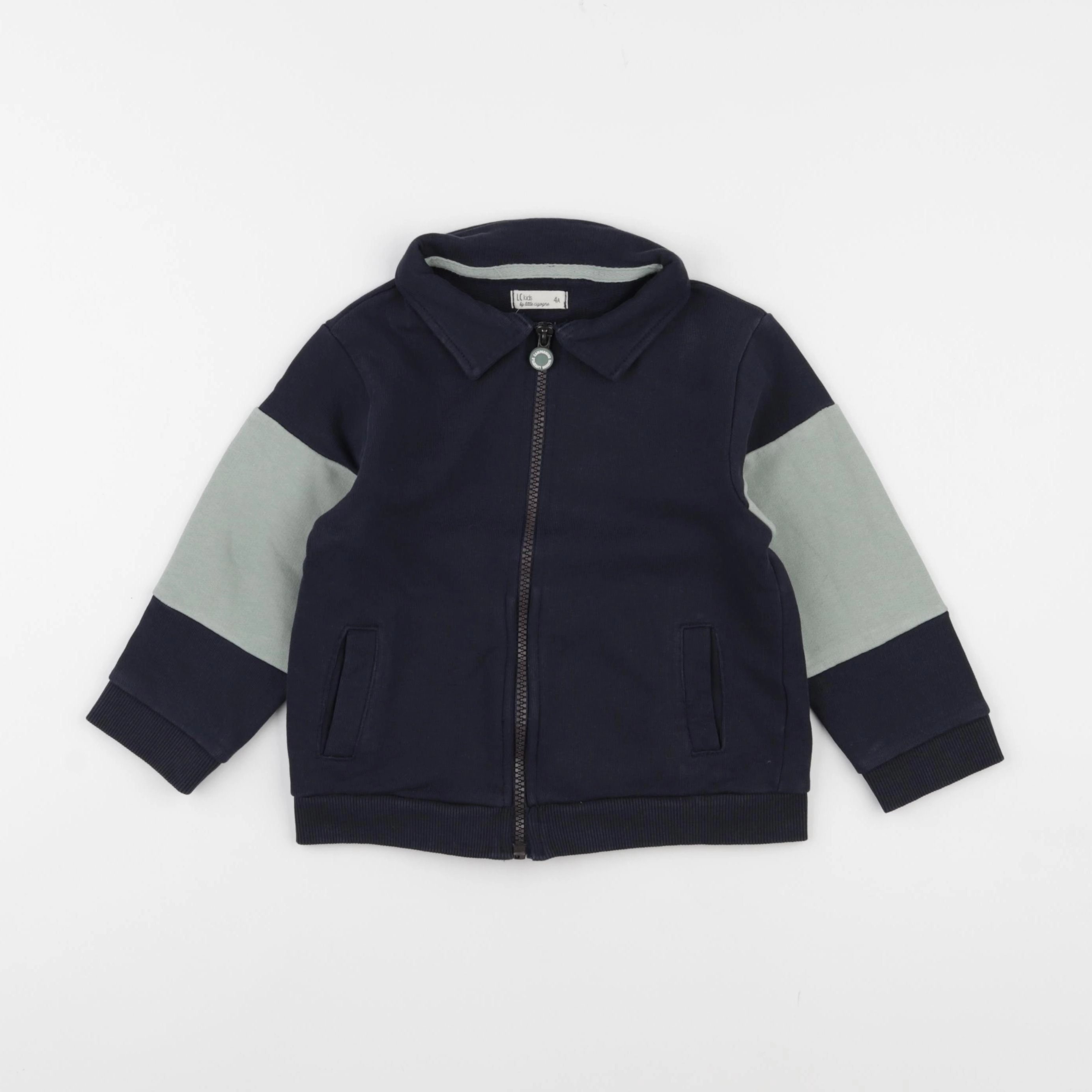 Little Cigogne - sweat bleu - 4 ans