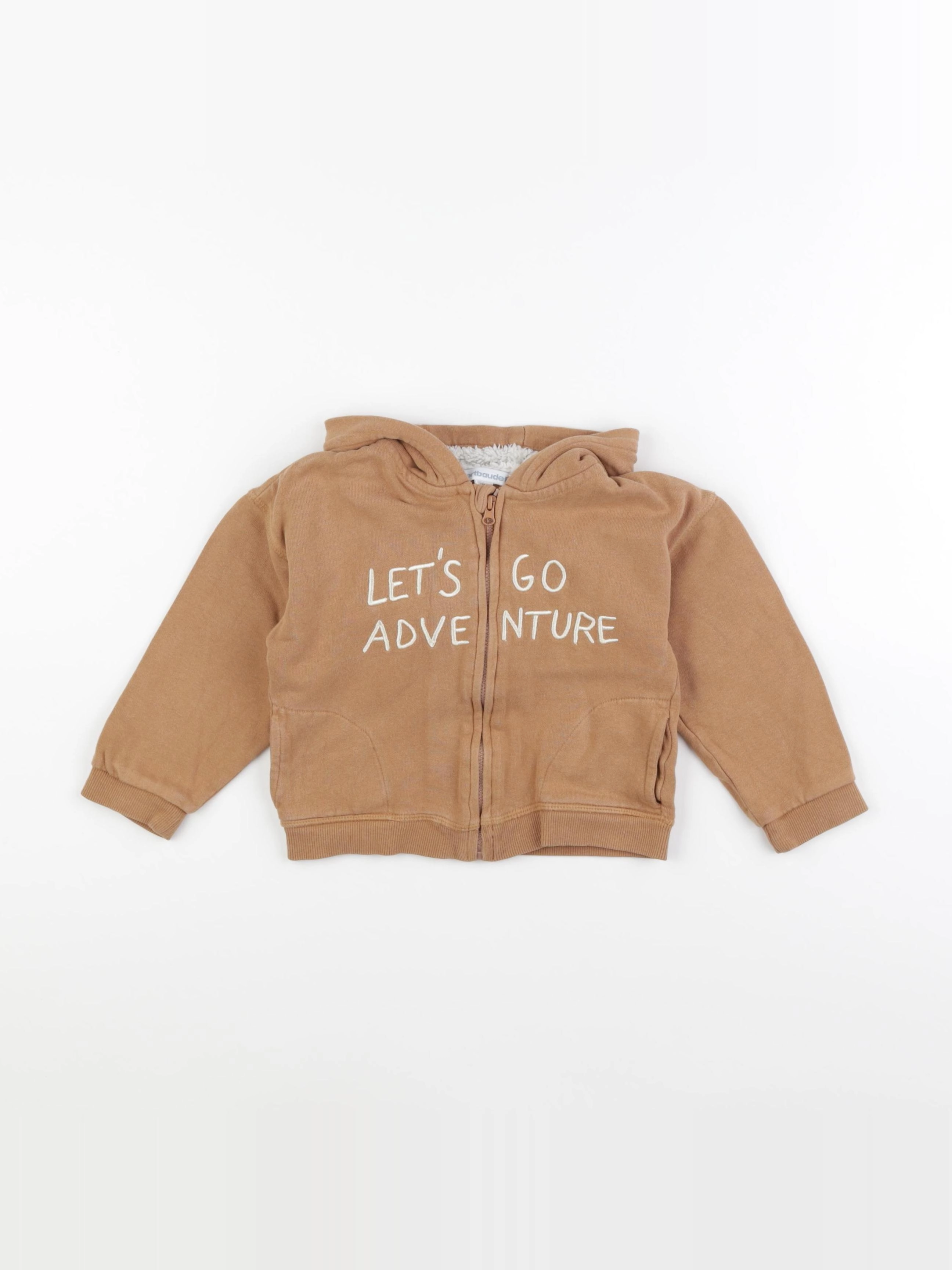 Vertbaudet - sweat marron - 36 mois