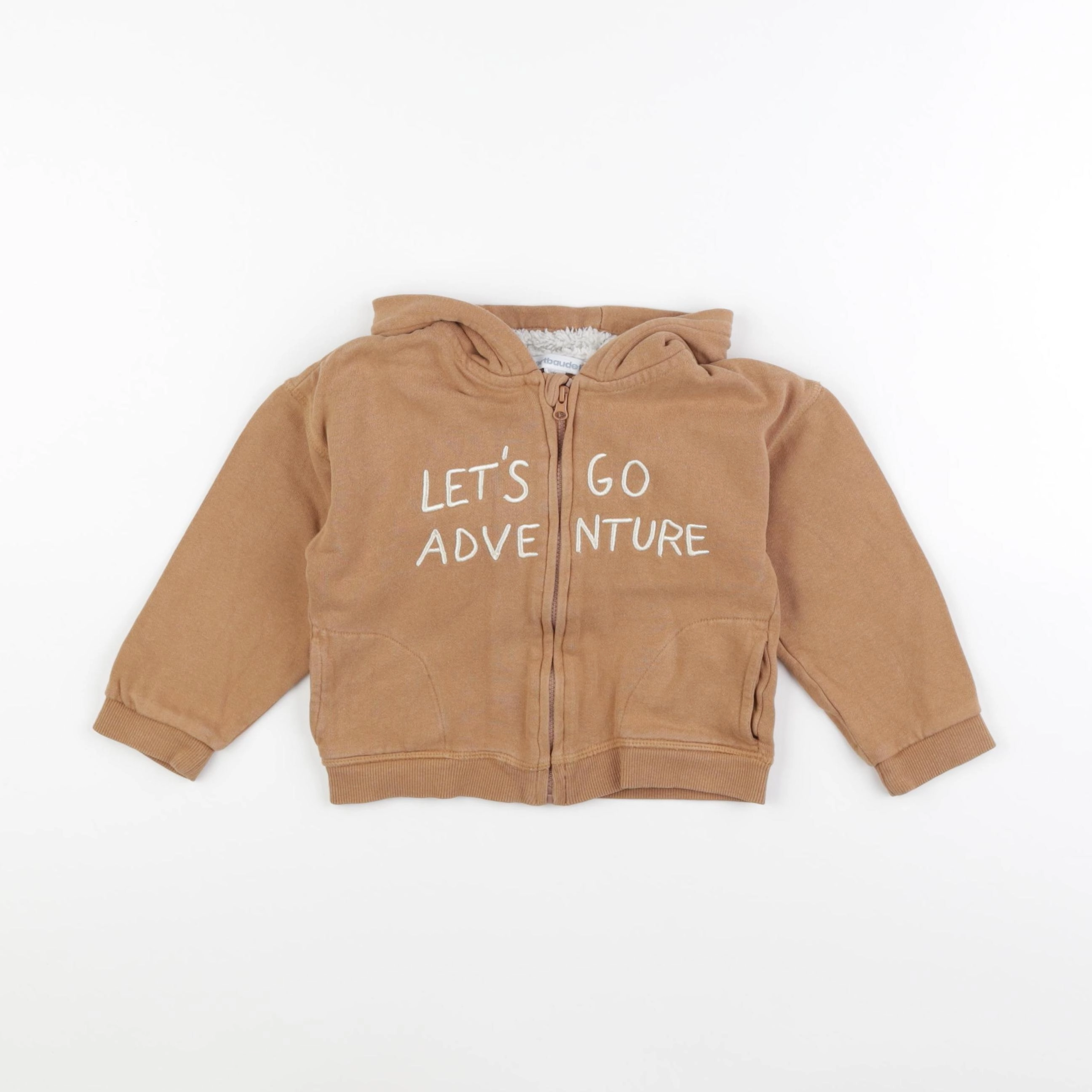 Vertbaudet - sweat marron - 36 mois