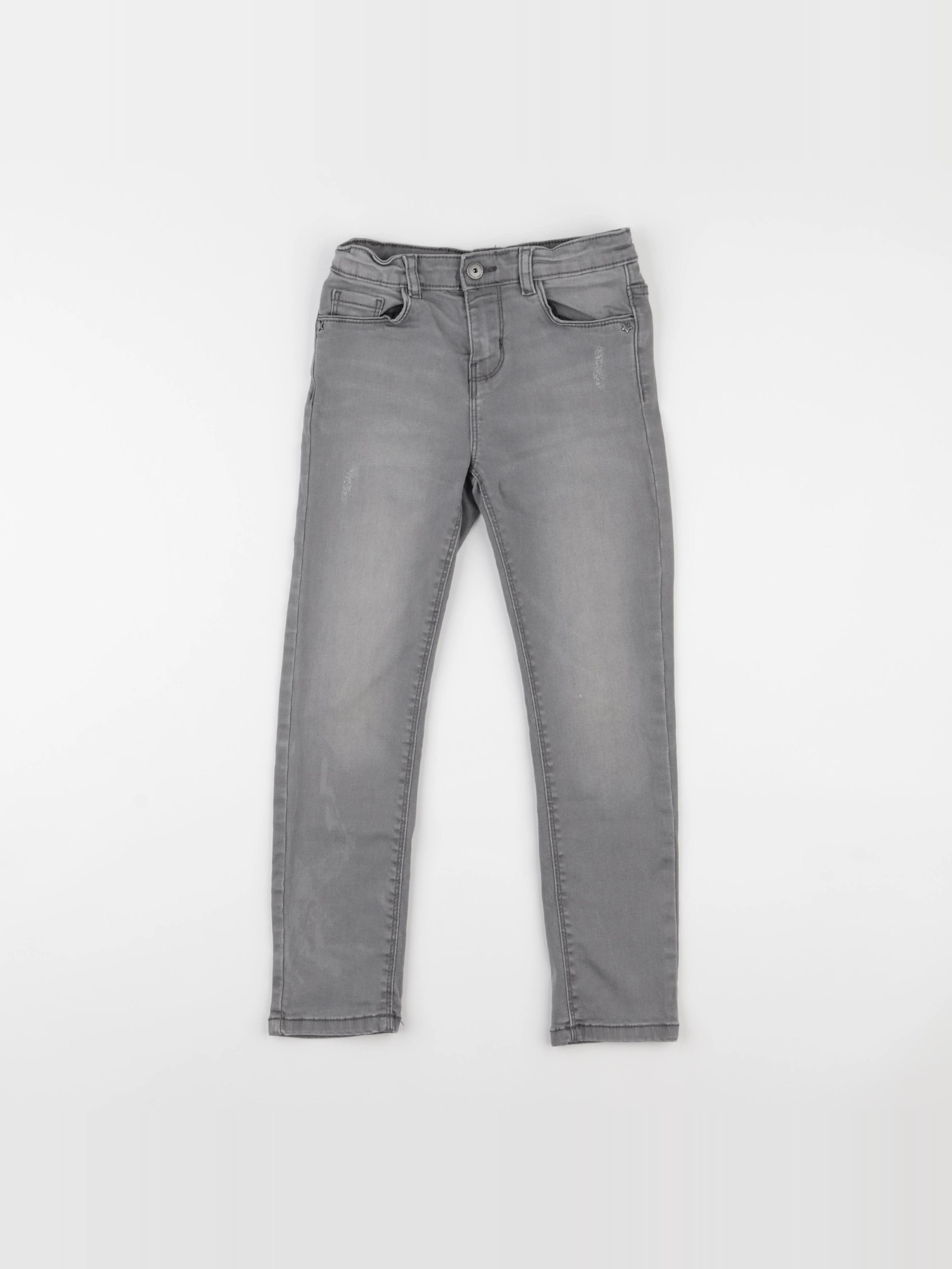 Vertbaudet - jean gris - 7 ans