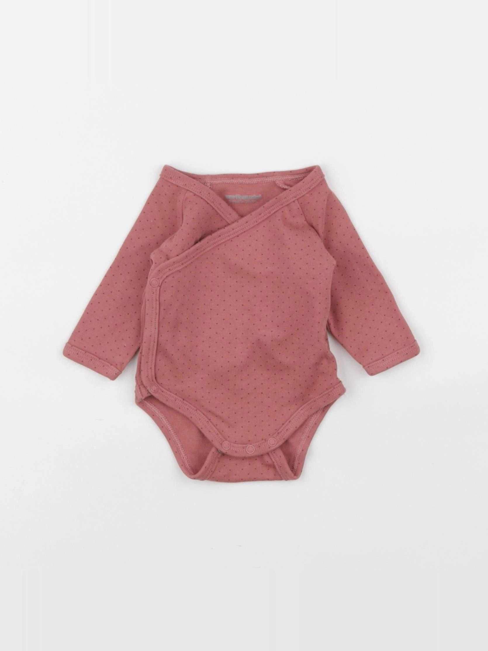 Vertbaudet - body rose - 1 mois