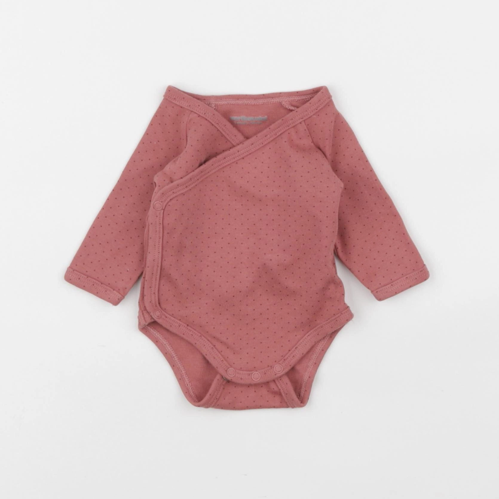 Vertbaudet - body rose - 1 mois