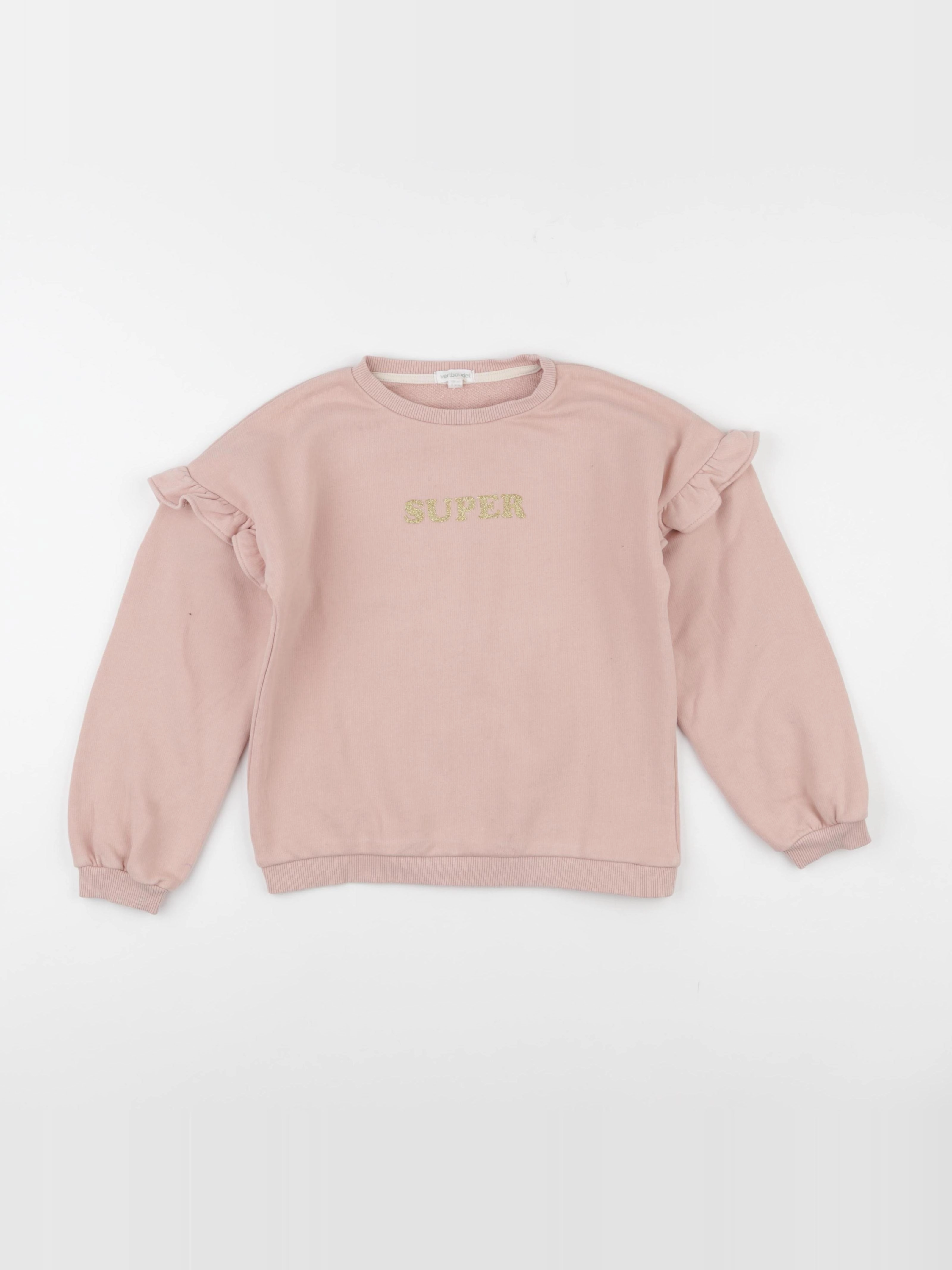Vertbaudet - sweat rose - 8 ans