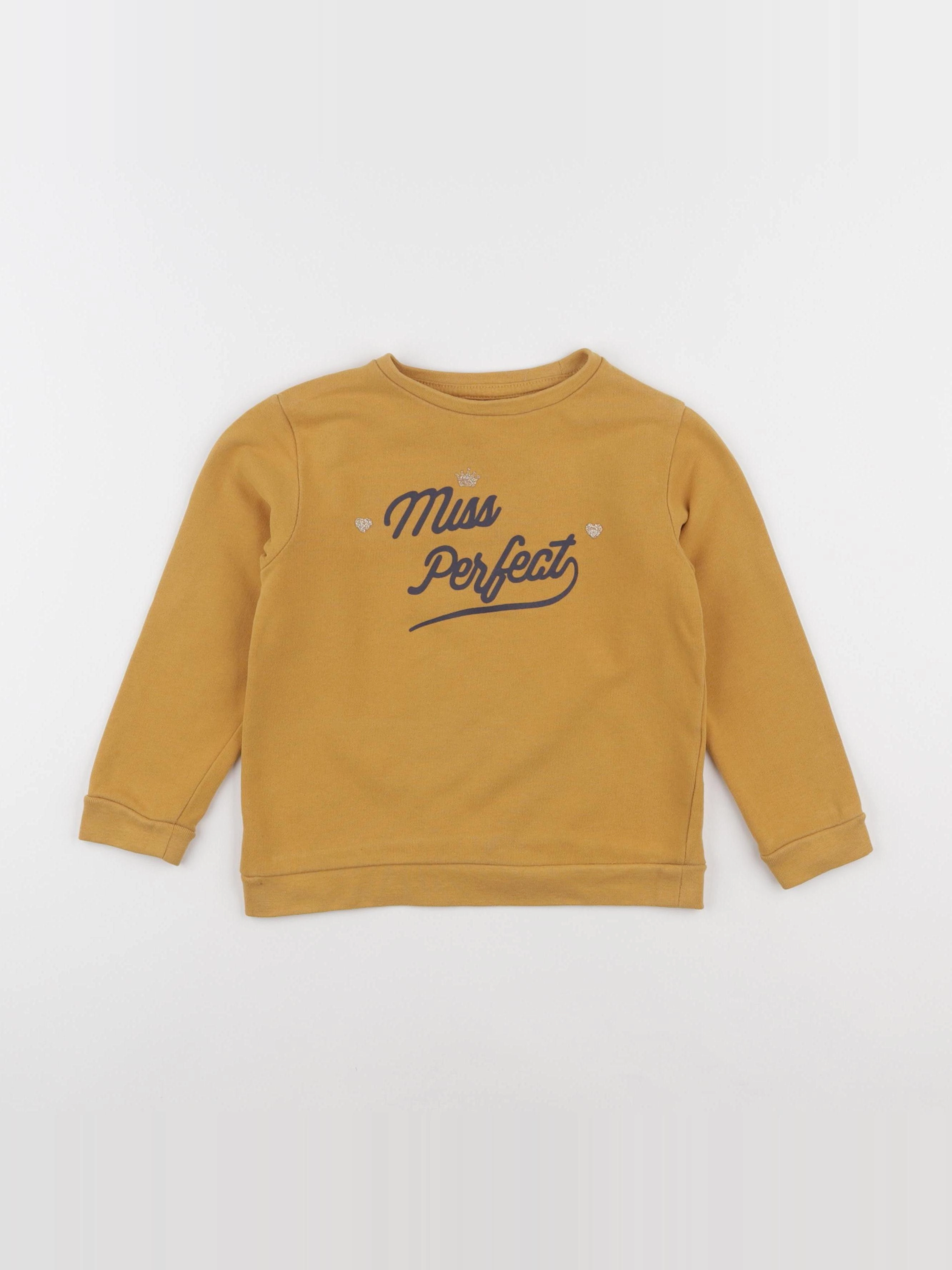 Vertbaudet - sweat jaune - 6 ans