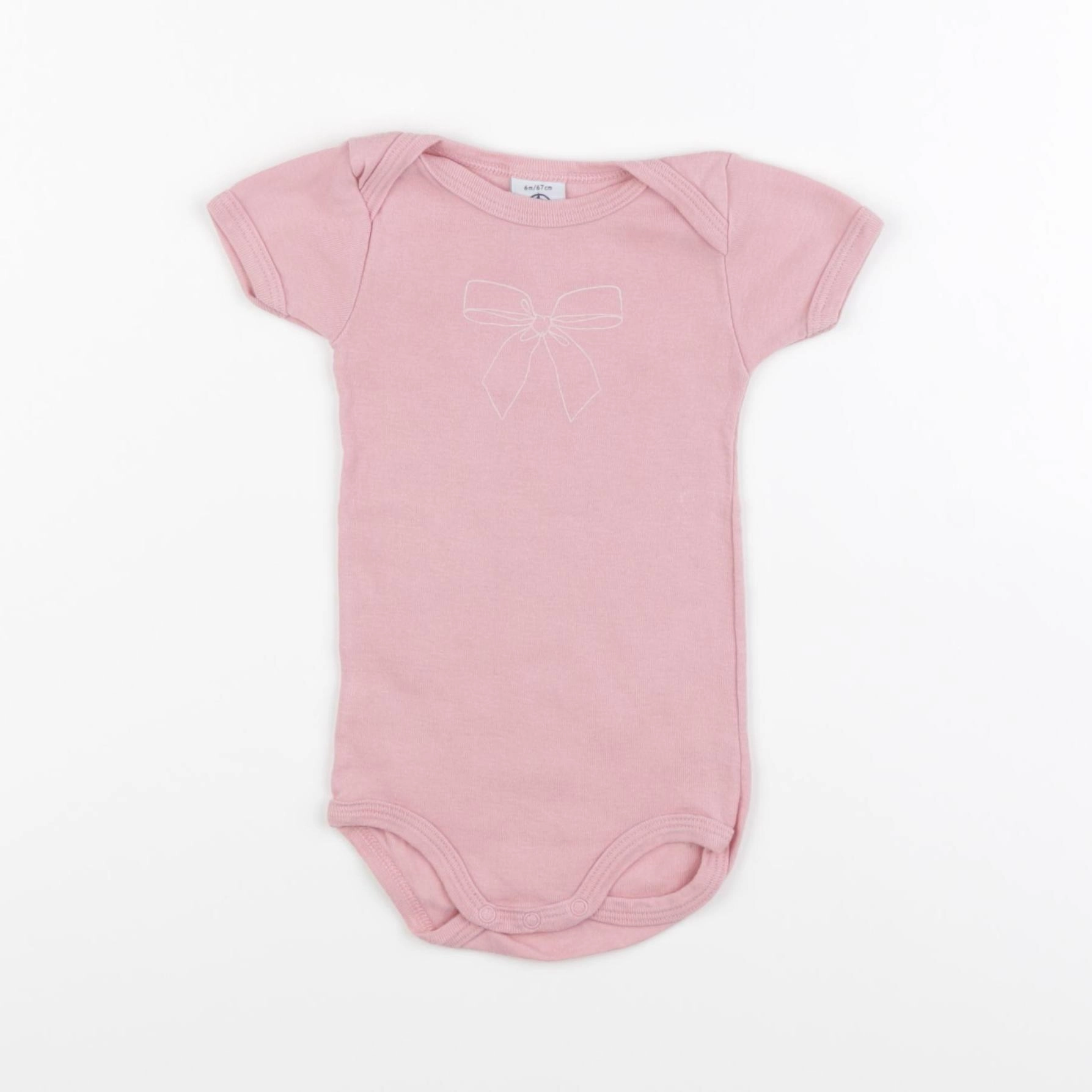 Petit Bateau - body rose - 6 mois