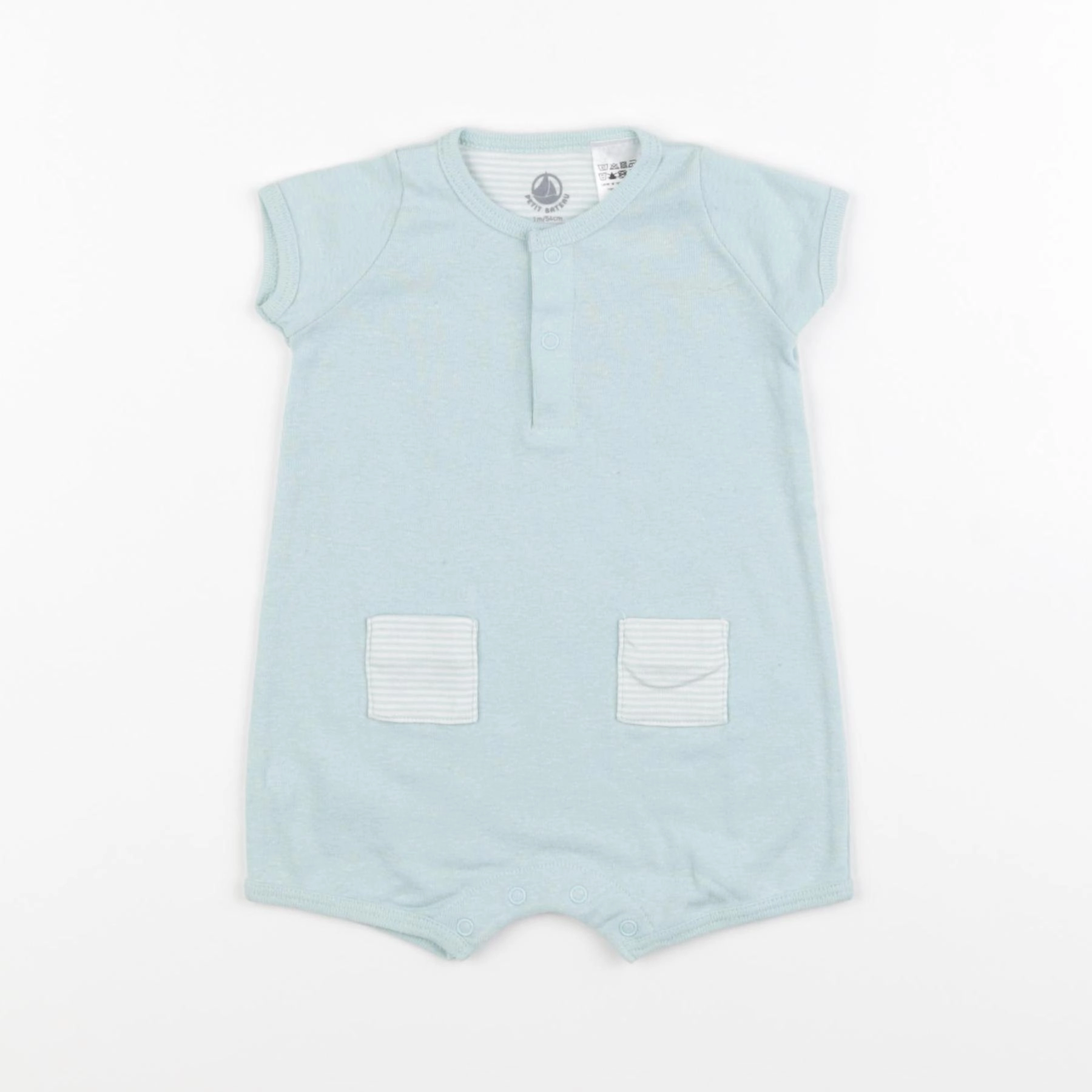 Petit Bateau - combinaison vert - 1 mois