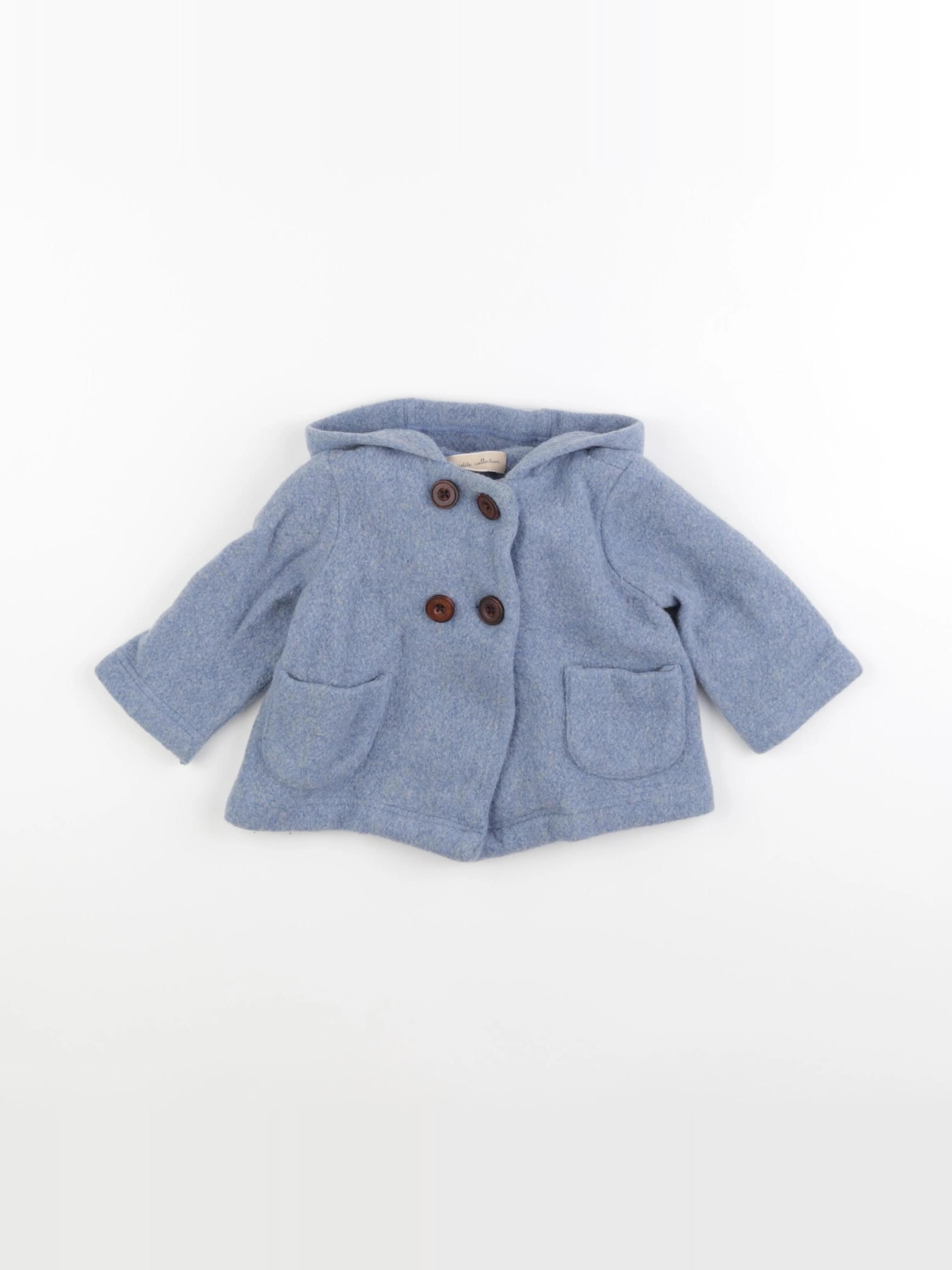 La Petite Collection - manteau bleu - 6/12 mois