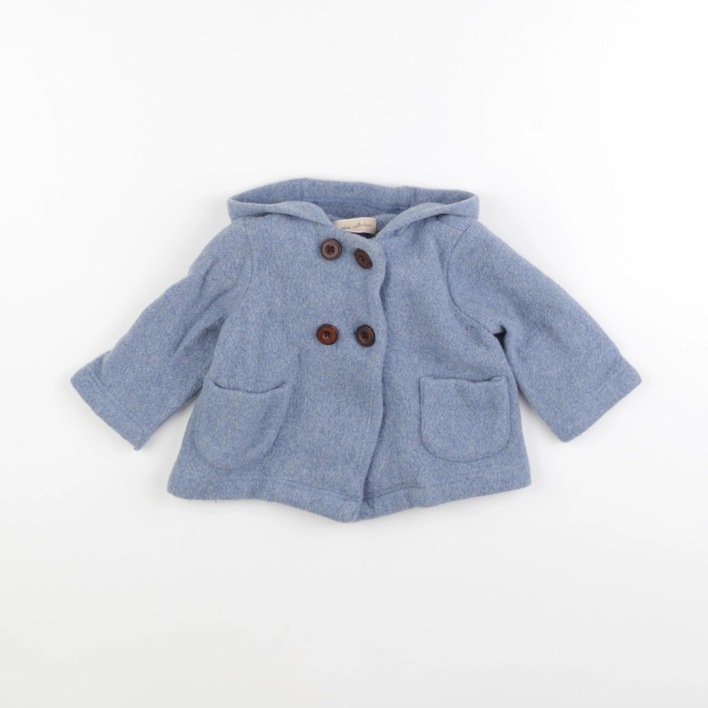 La Petite Collection - manteau bleu - 6/12 mois