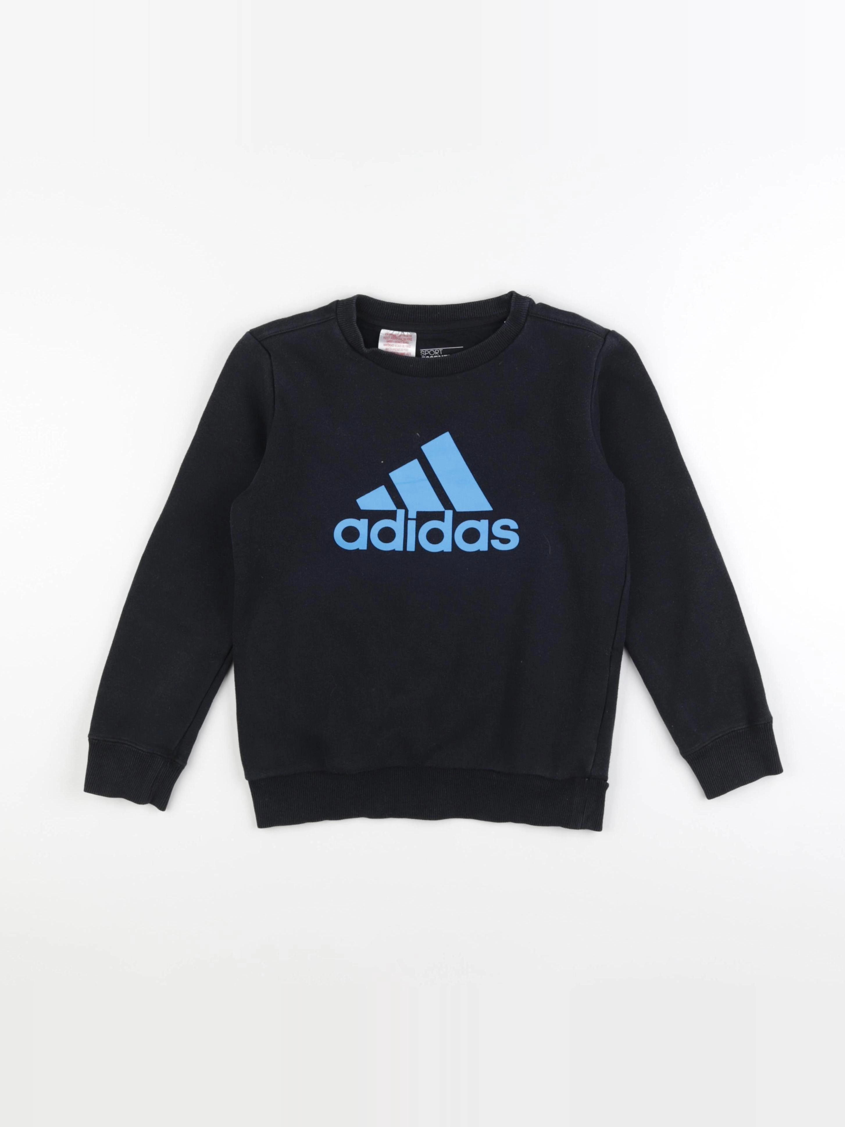 Adidas - sweat noir - 7/8 ans