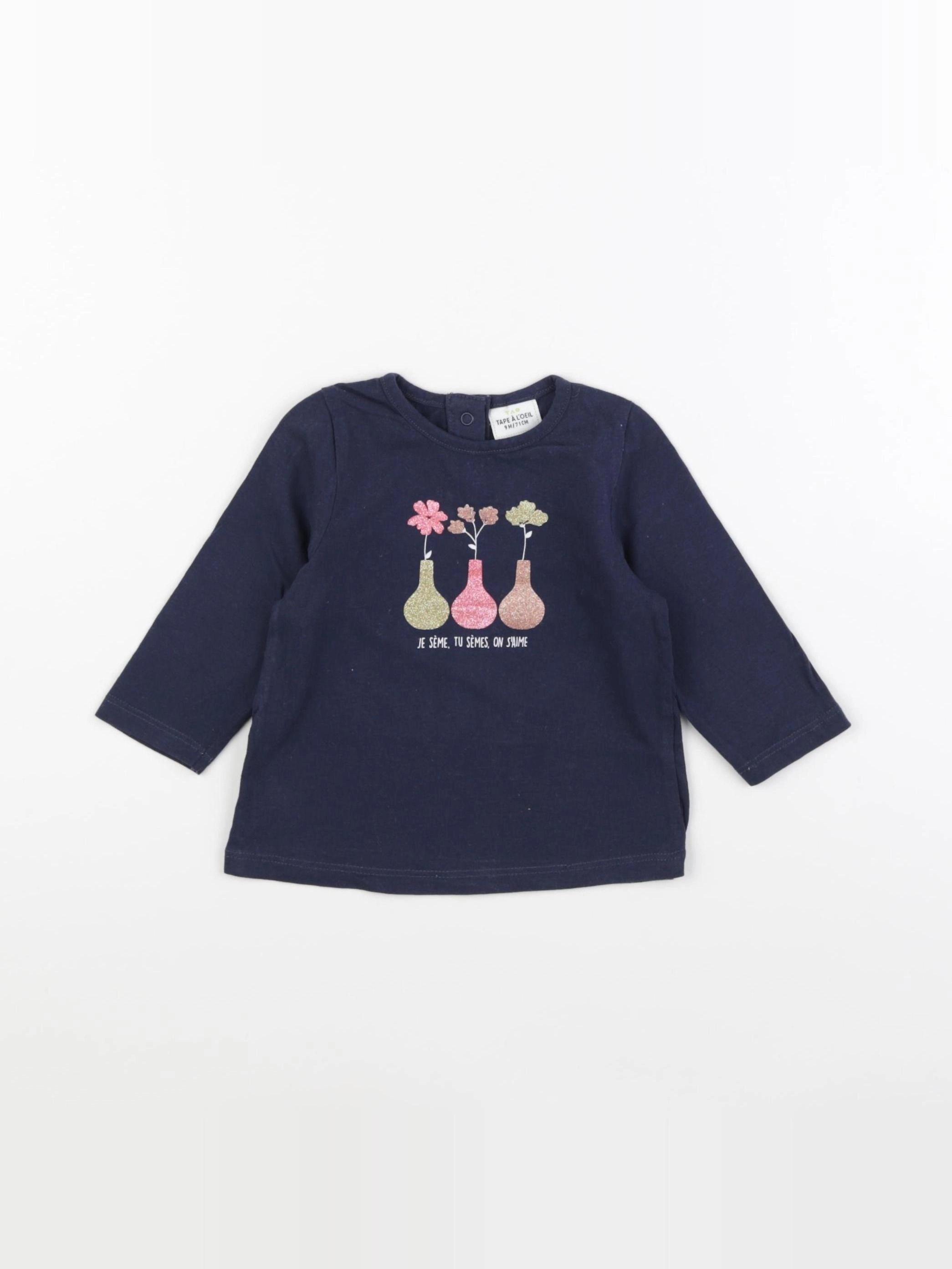 Tape à l'oeil - tee-shirt bleu - 9 mois