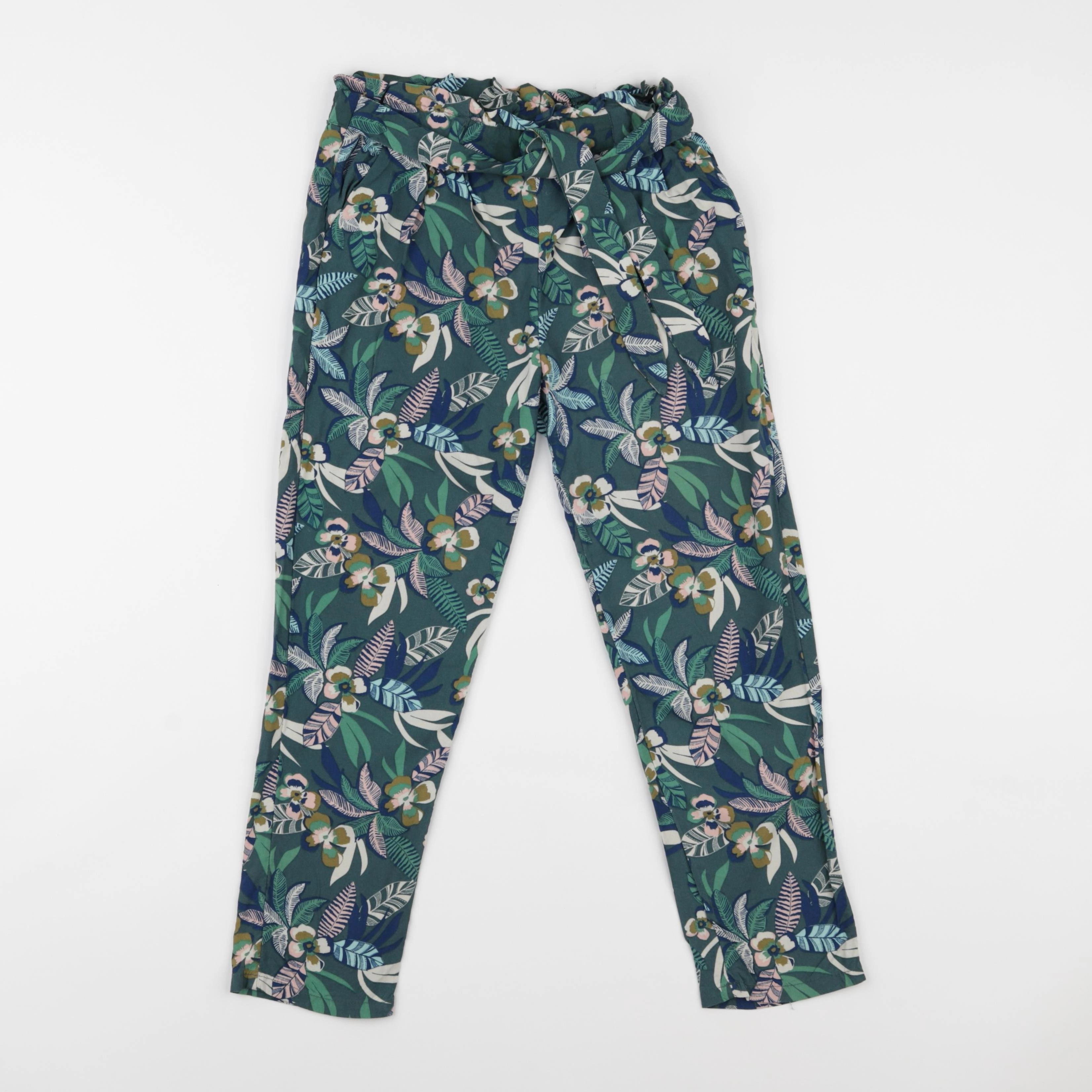 Vertbaudet - pantalon vert - 8 ans