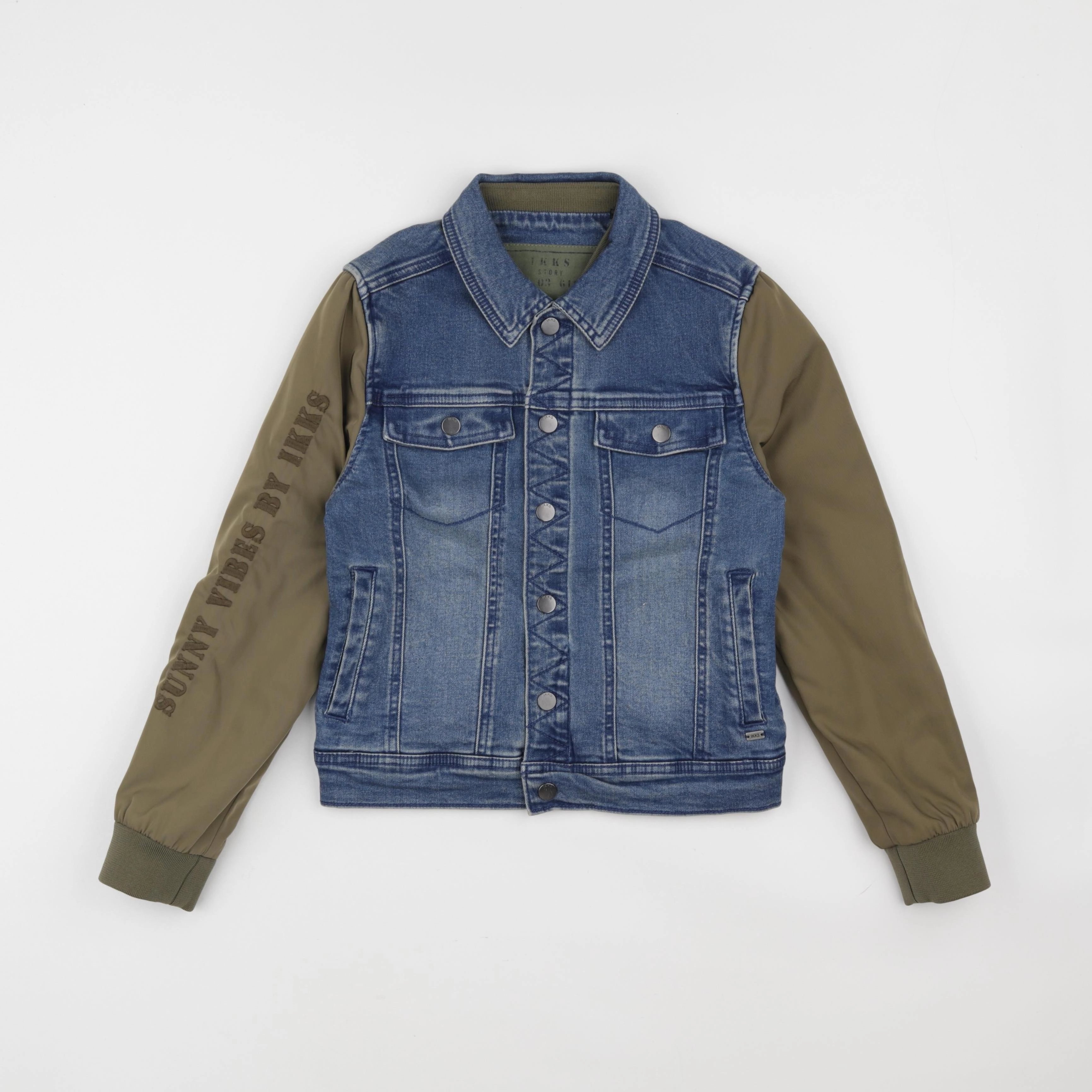 IKKS - veste bleu, vert - 10 ans