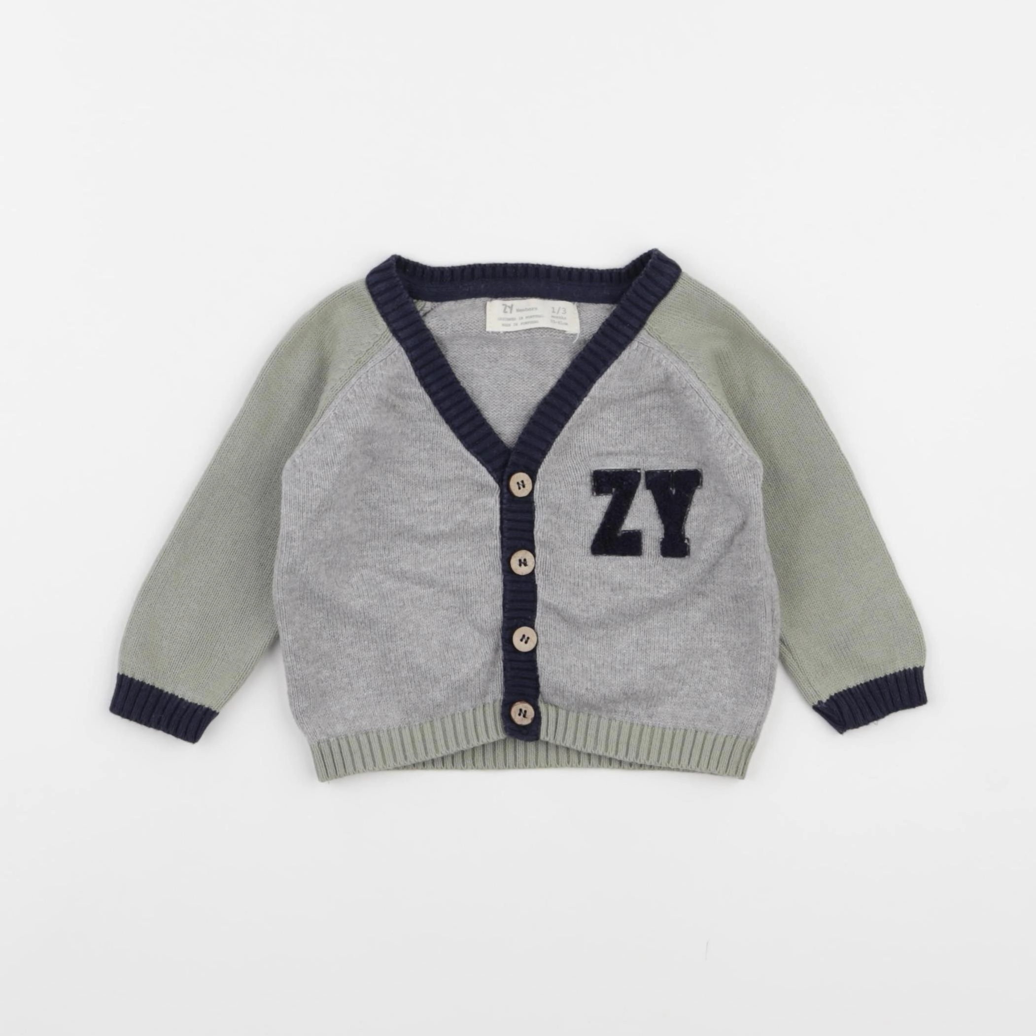Zippy - gilet gris - 1/3 mois