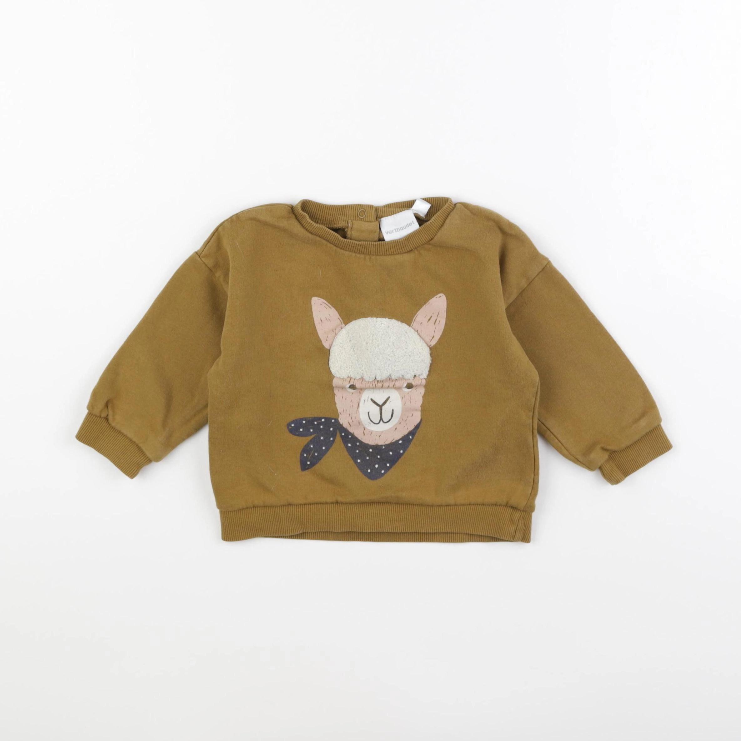 Vertbaudet - sweat marron - 18 mois