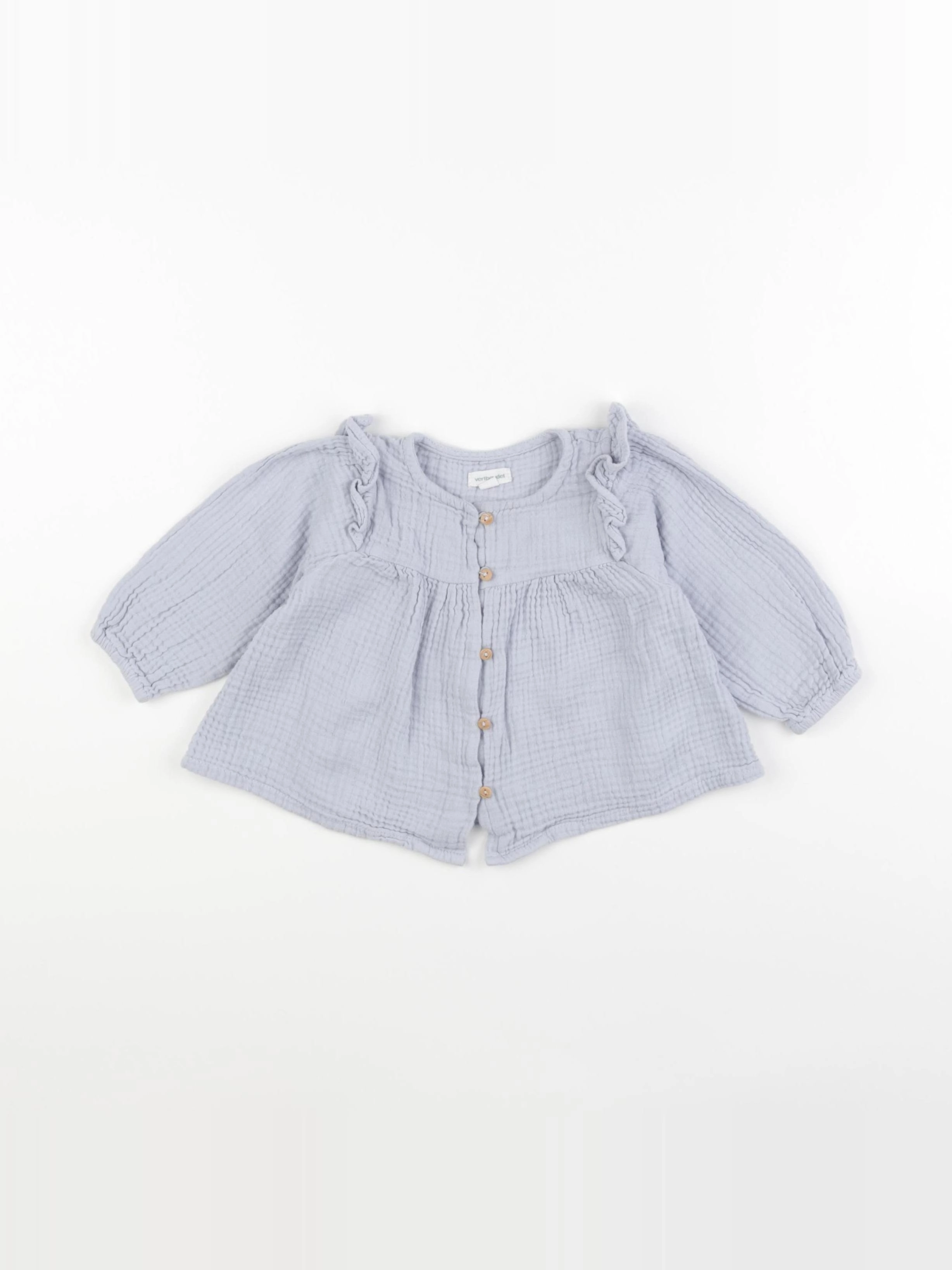 Vertbaudet - blouse bleu - 12 mois