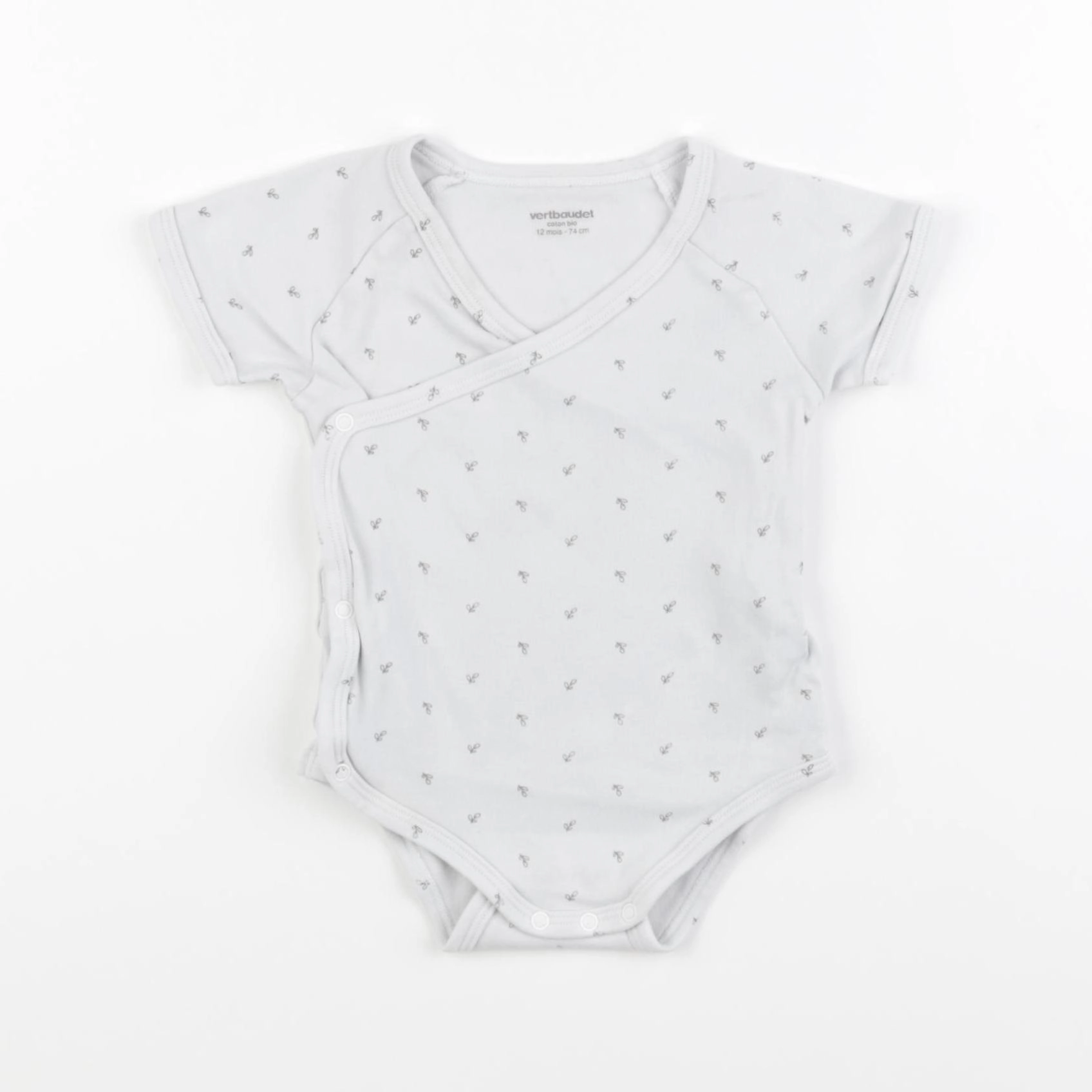 Vertbaudet - body gris - 12 mois