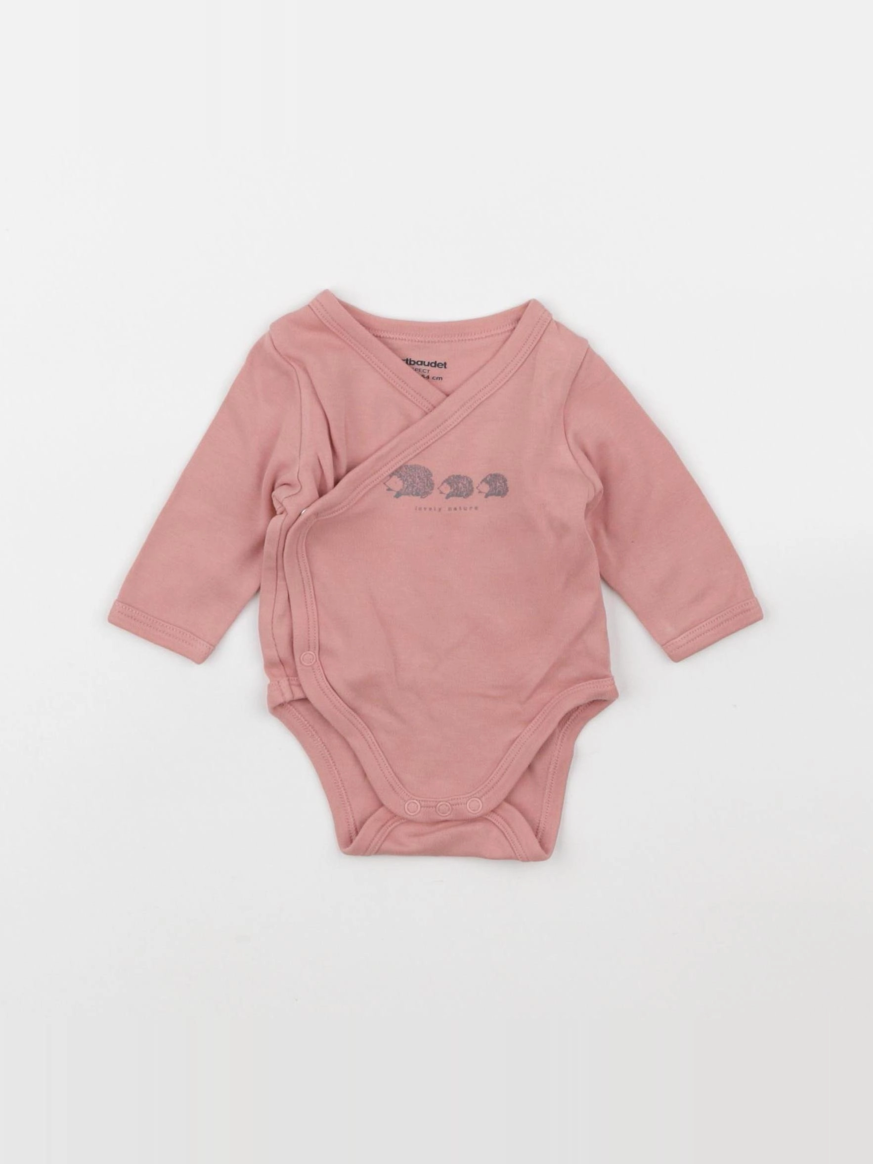 Vertbaudet - body rose - 1 mois
