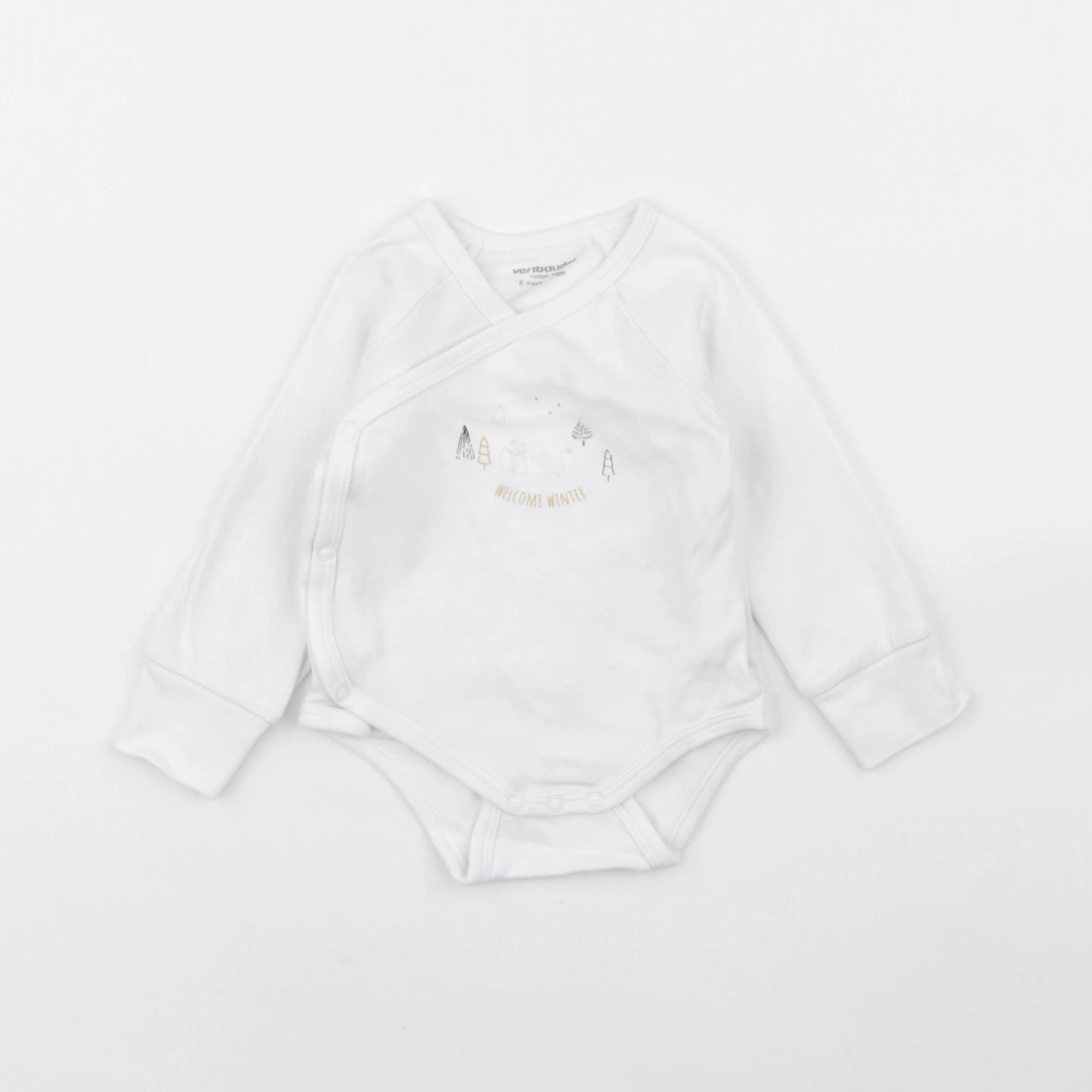 Vertbaudet - body blanc - 6 mois