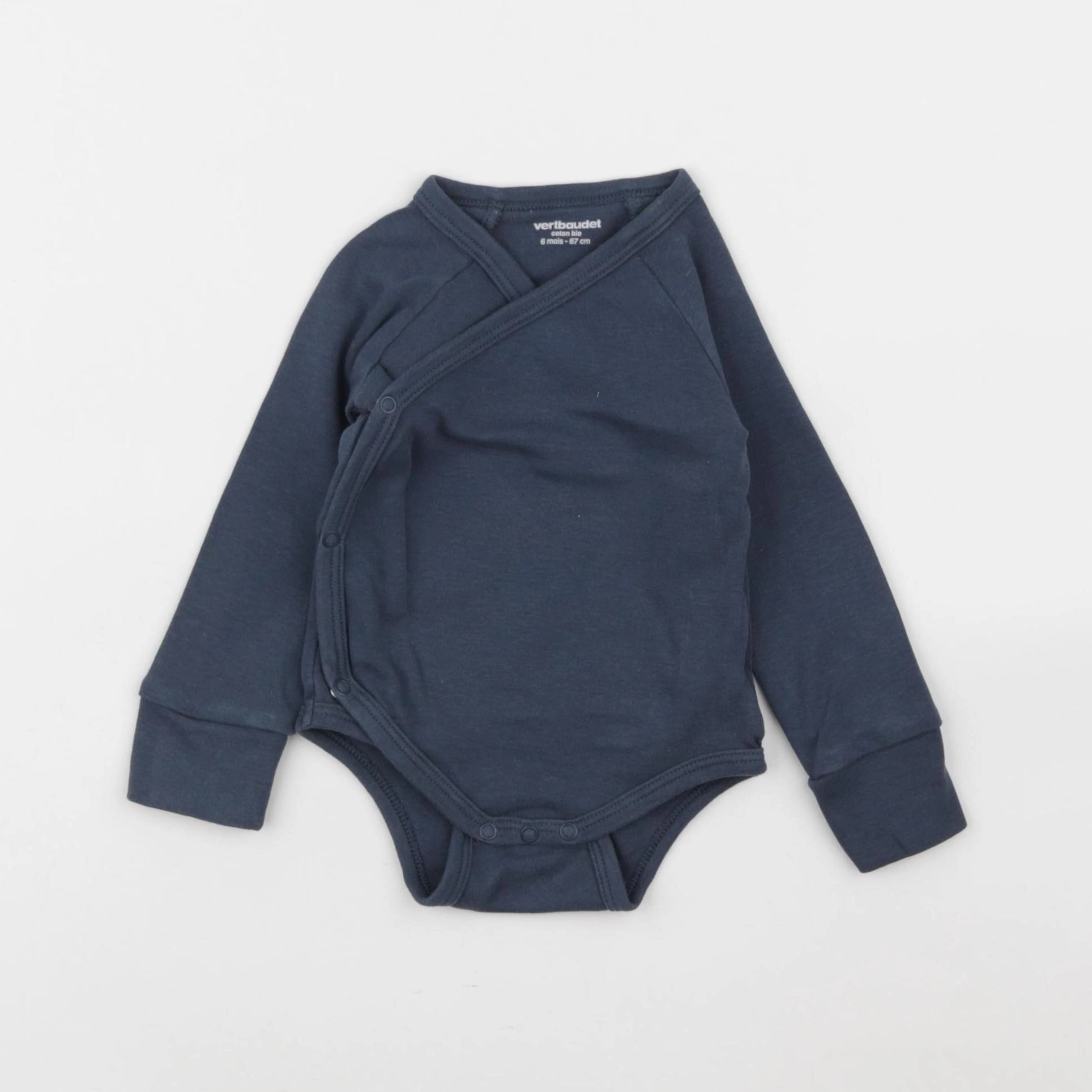 Vertbaudet - body bleu - 6 mois