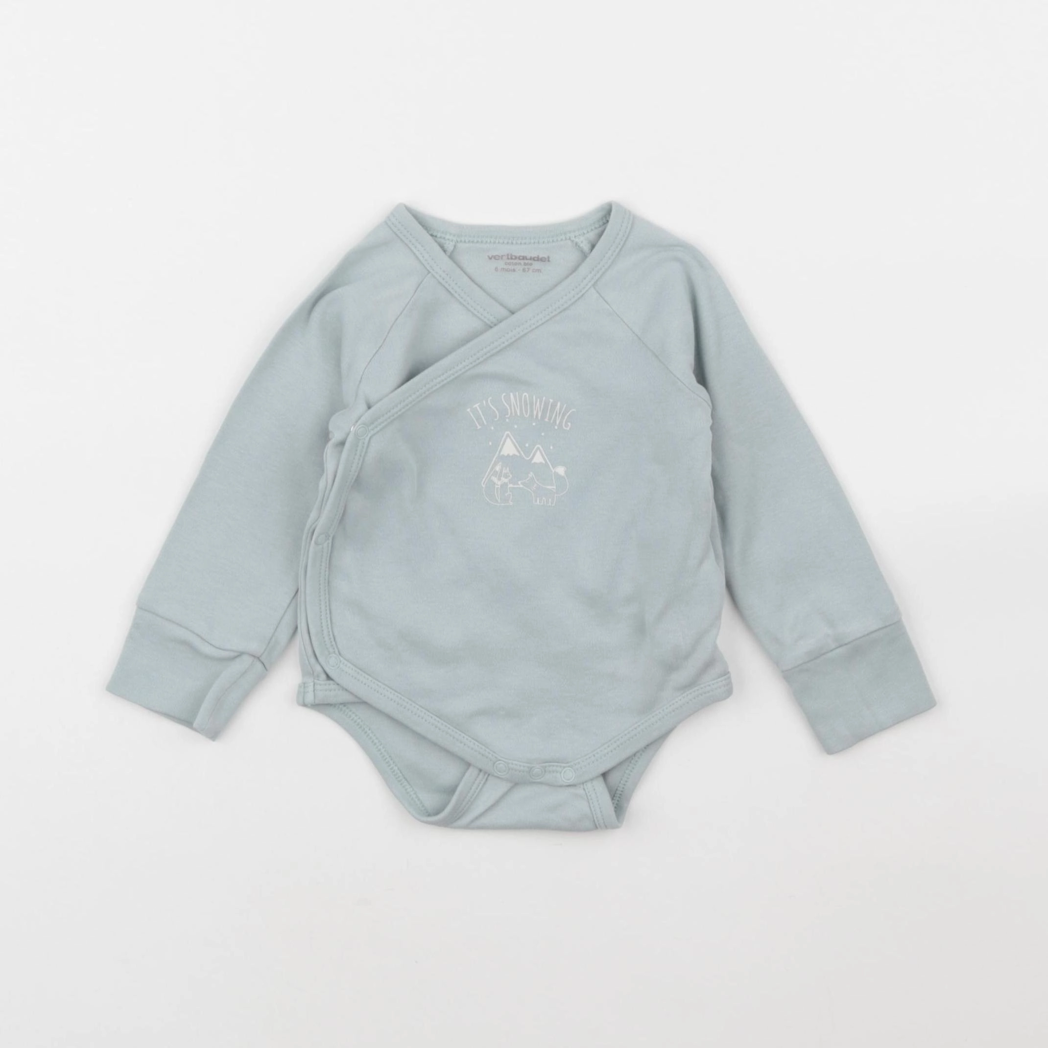 Vertbaudet - body bleu - 6 mois