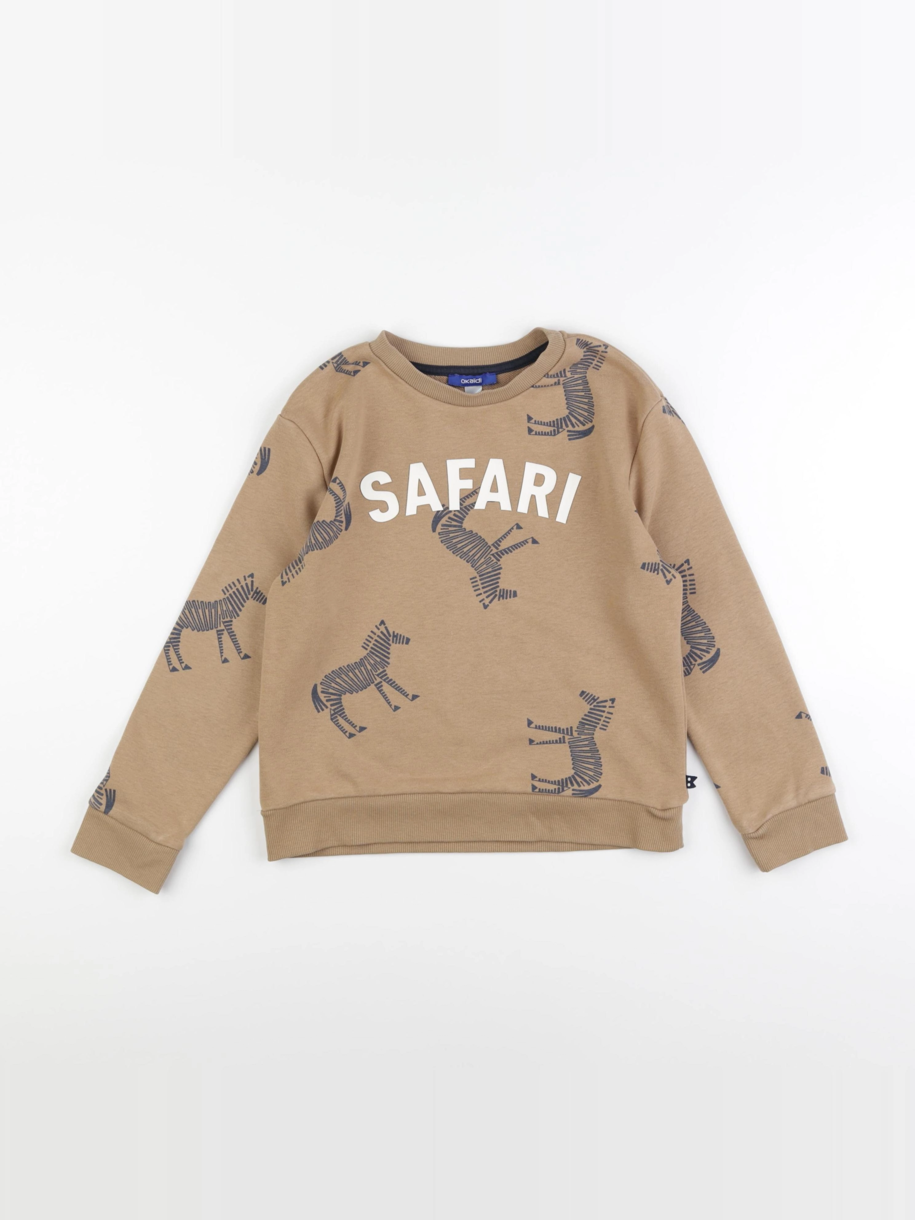 Okaidi - sweat marron - 8 ans