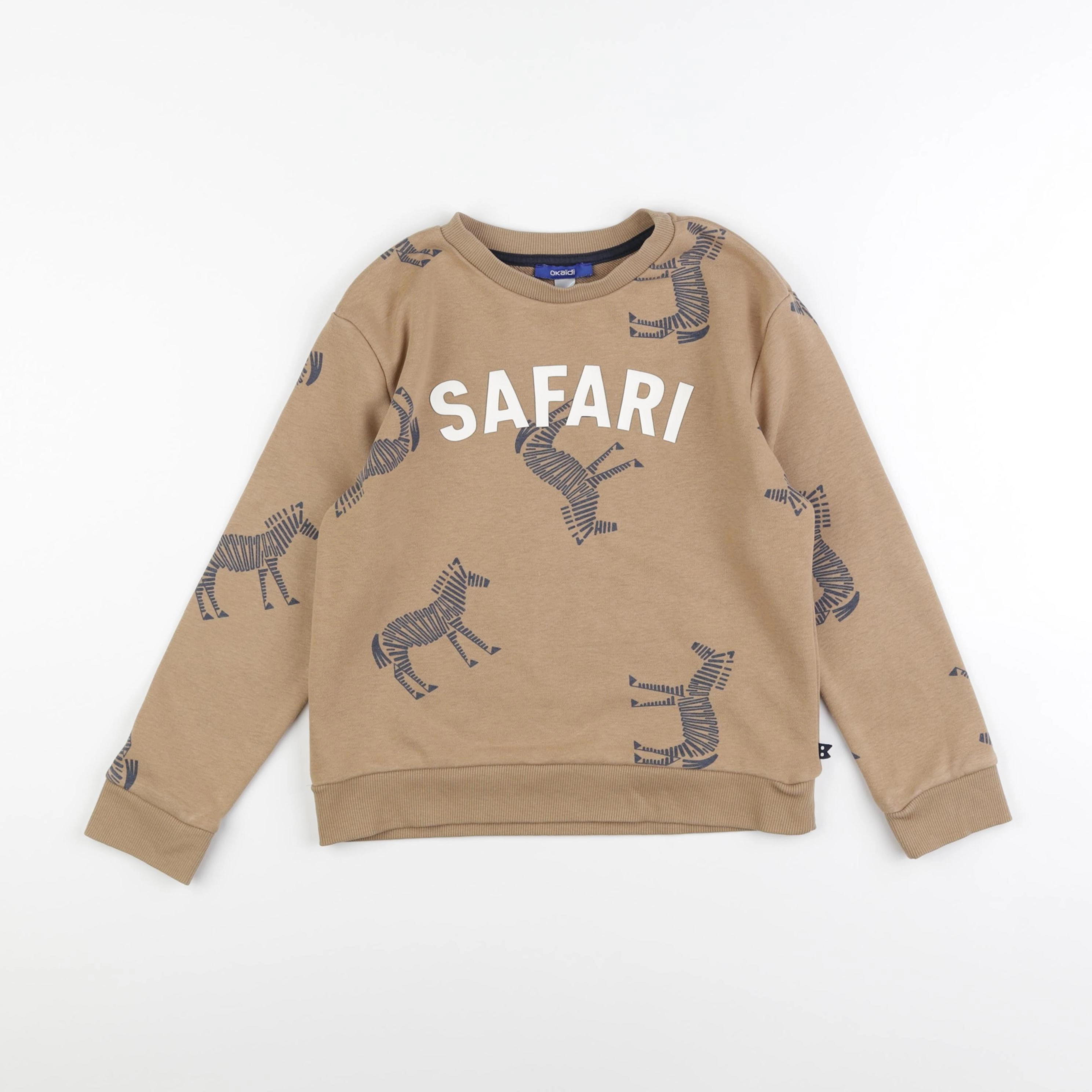 Okaidi - sweat marron - 8 ans