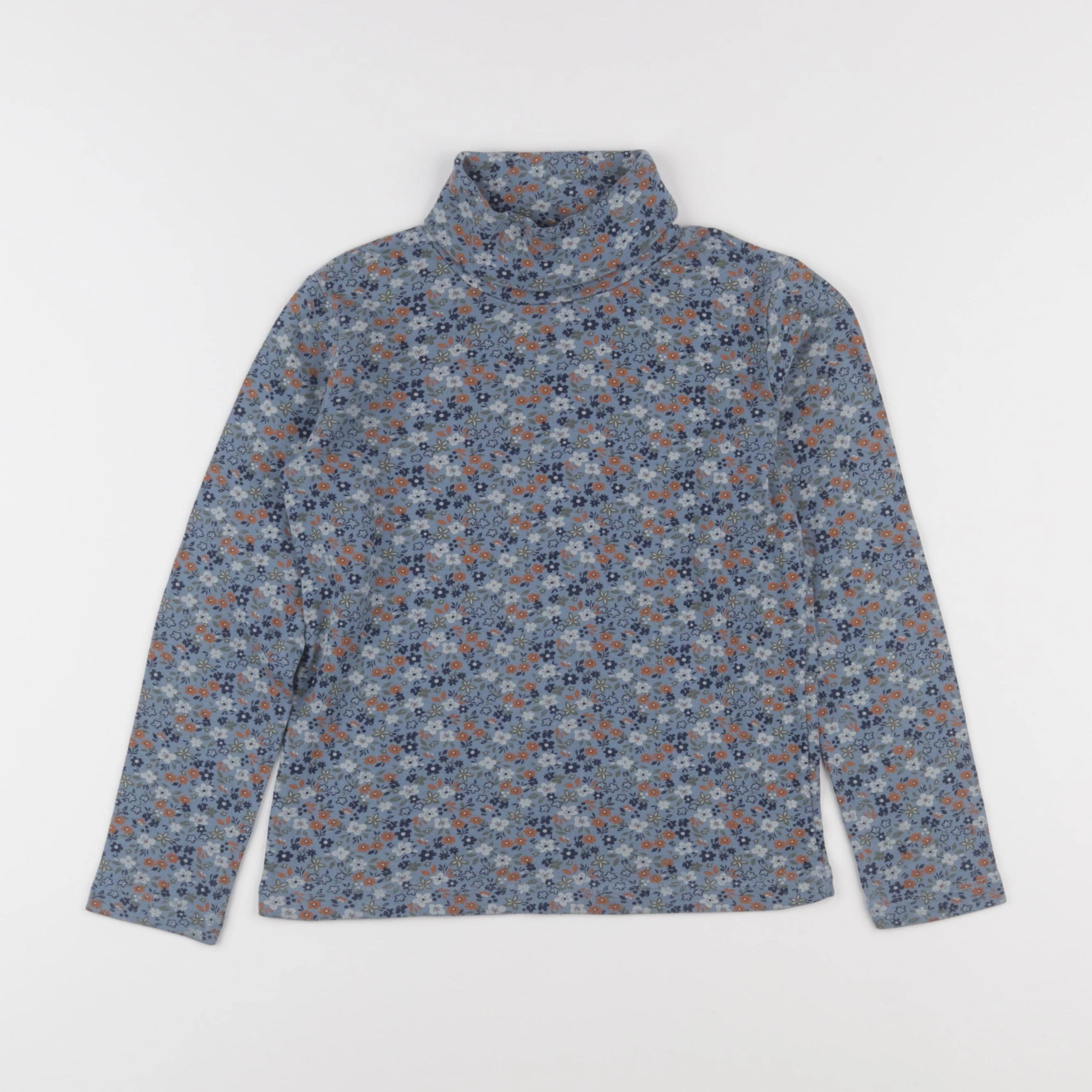 Petit Bateau - sous-pull bleu - 8 ans