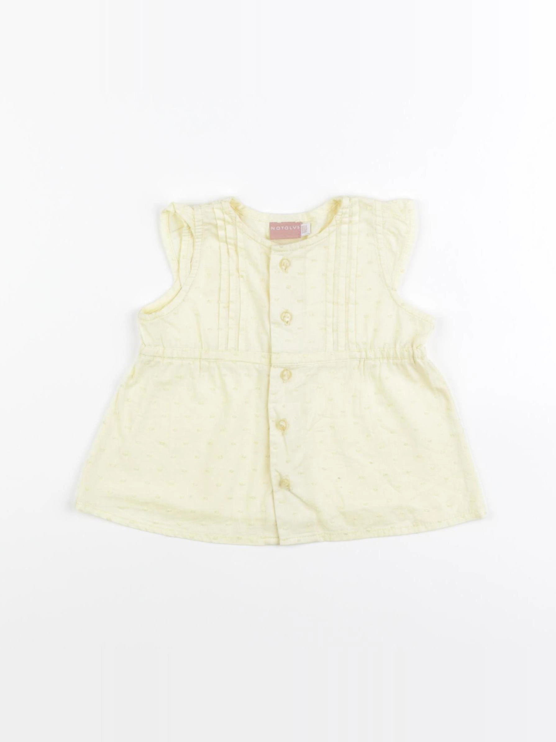Natalys - blouse jaune - 9 mois