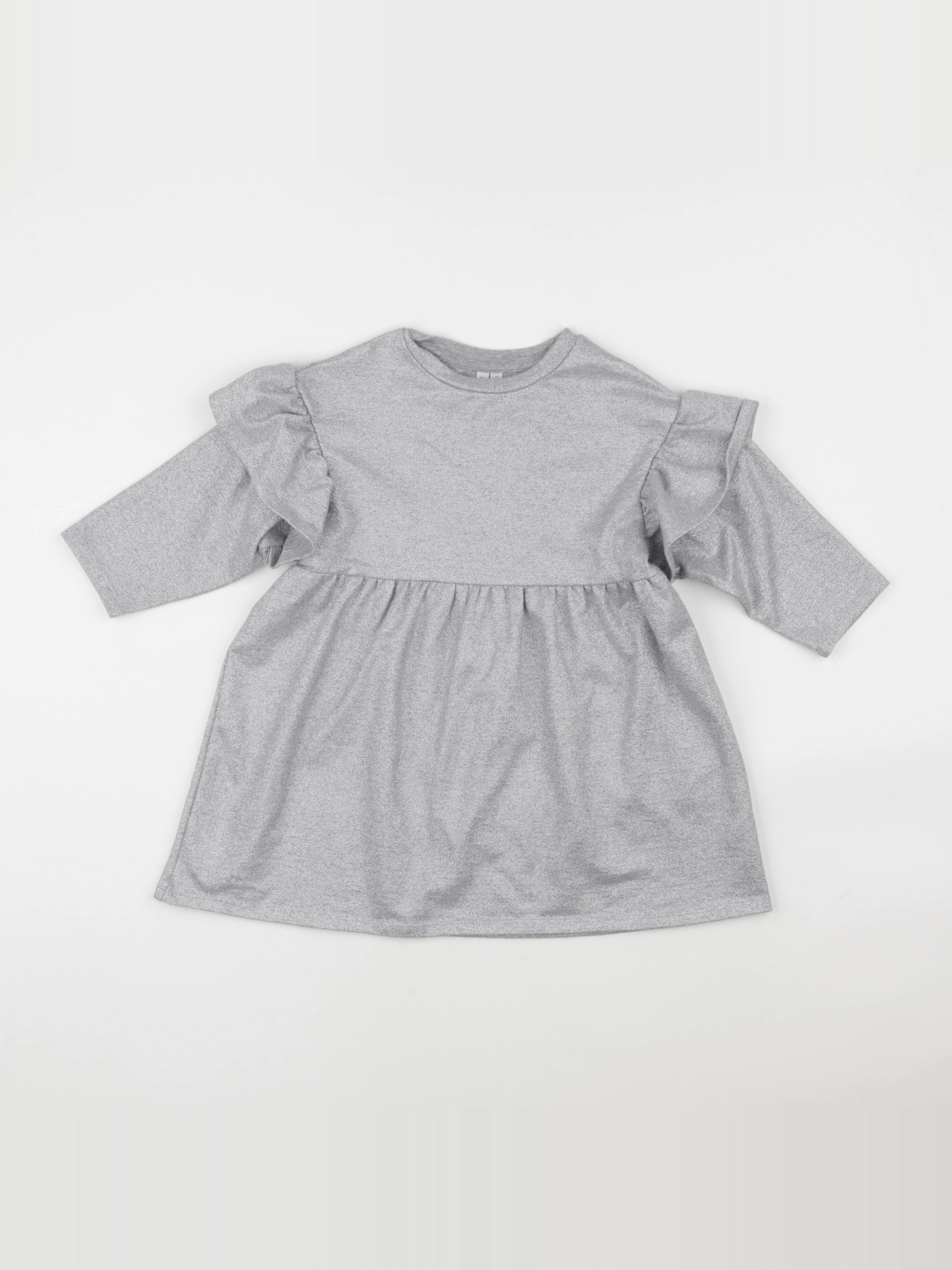 Arket - robe argent - 2/4 ans