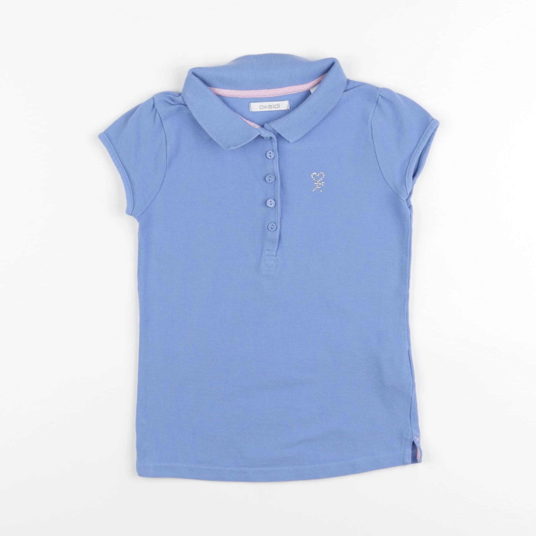 Okaidi - polo bleu - 8 ans