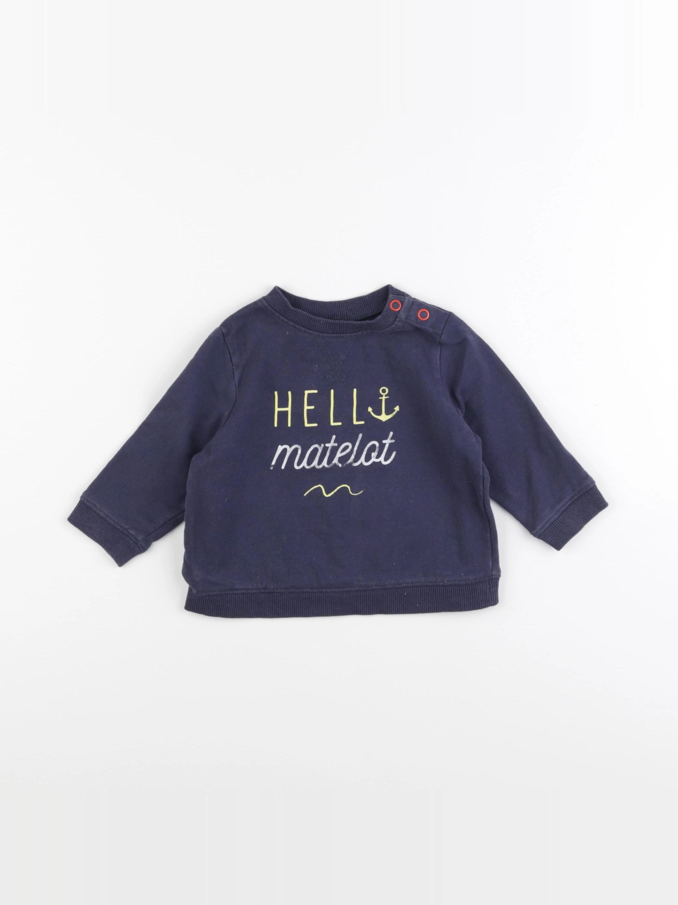Tape à l'oeil - sweat bleu - 6 mois