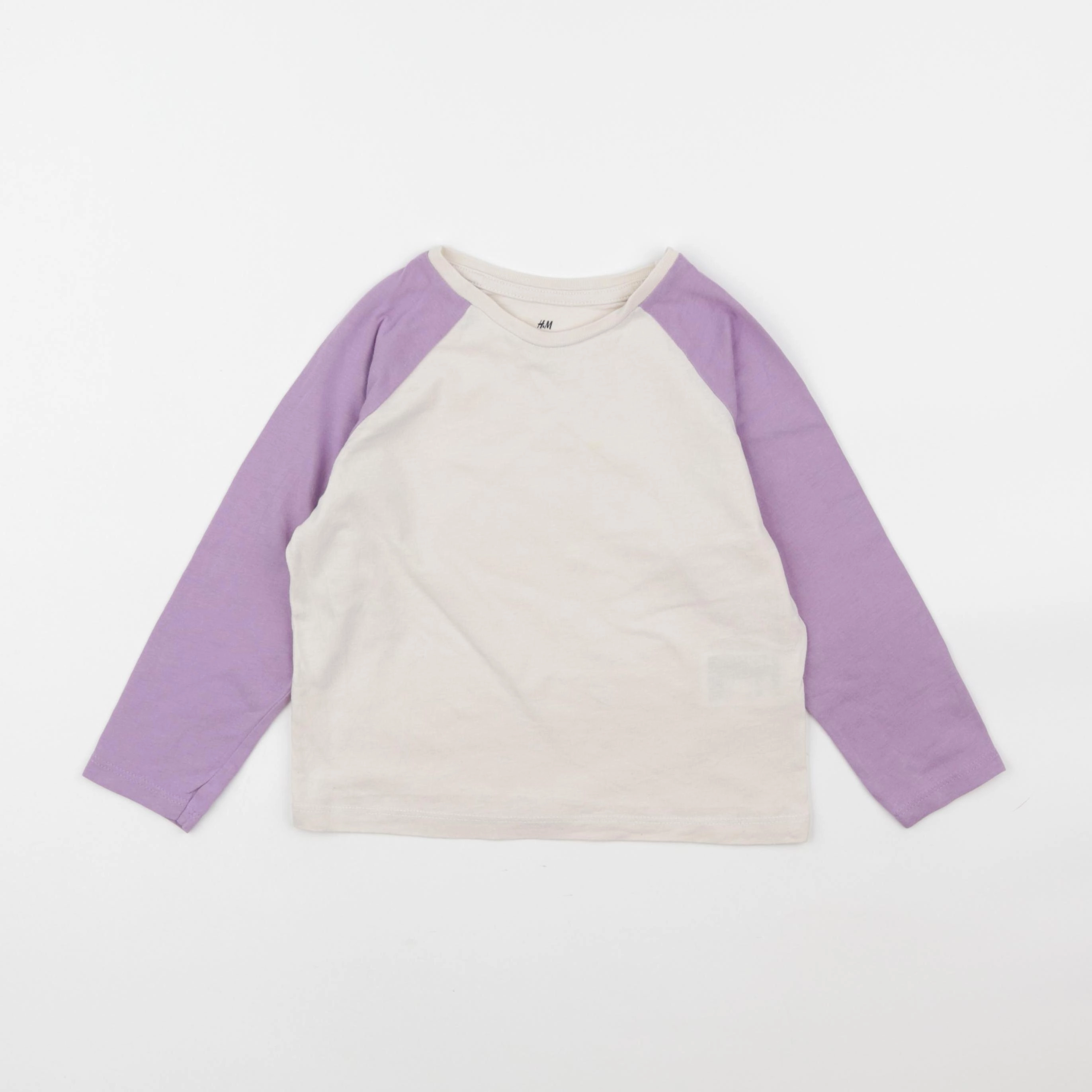 H&M - tee-shirt violet - 2/4 ans