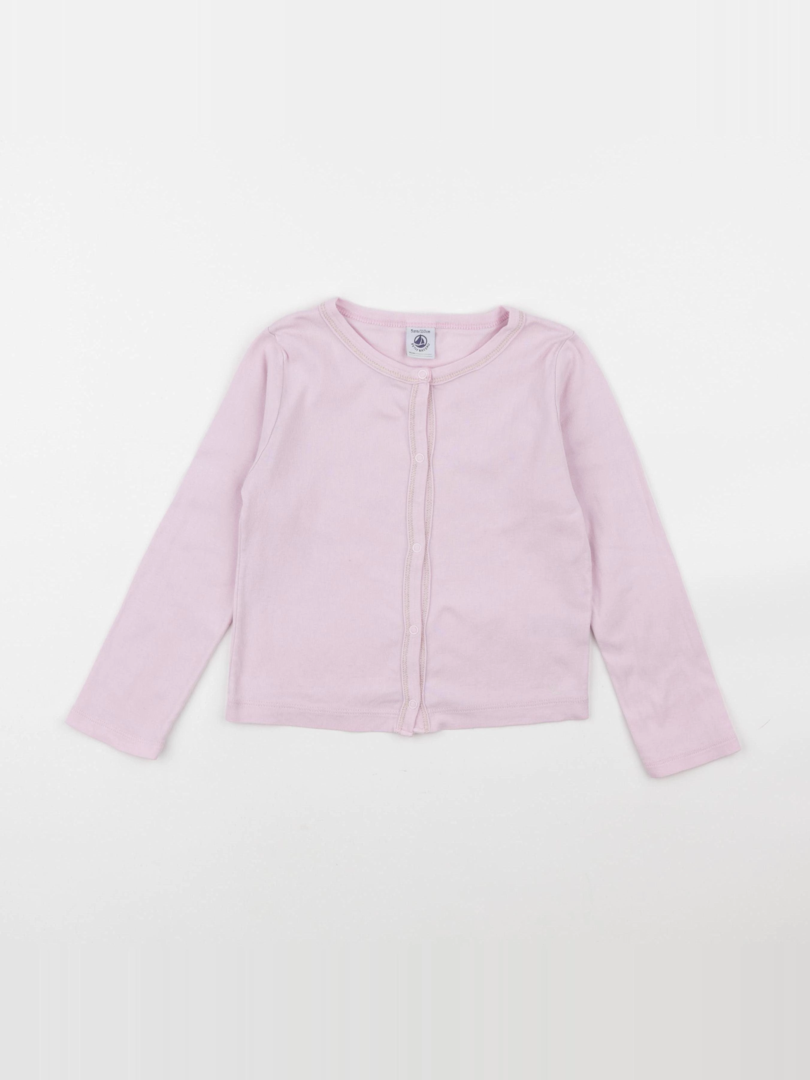 Petit Bateau - sweat rose - 5 ans
