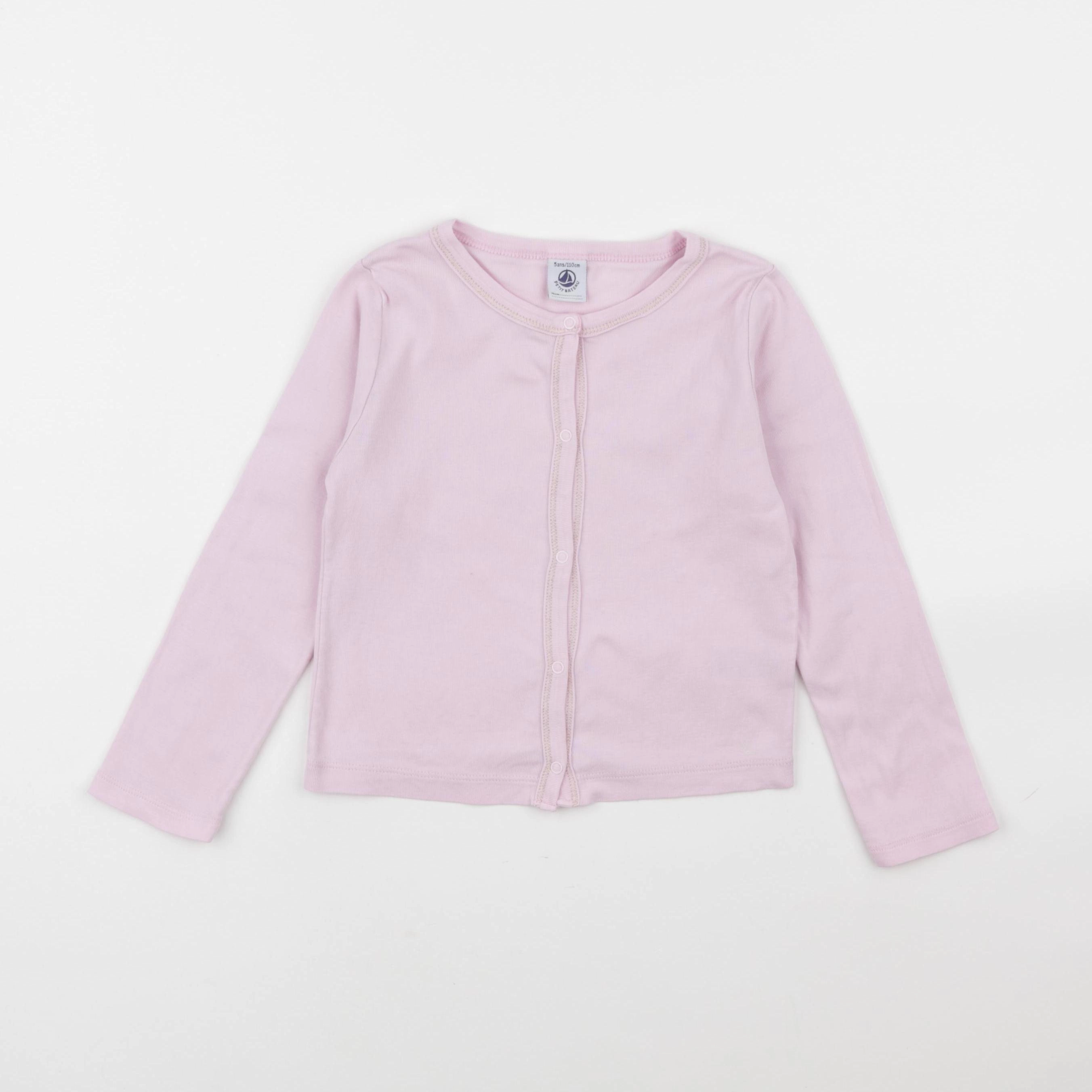 Petit Bateau - sweat rose - 5 ans