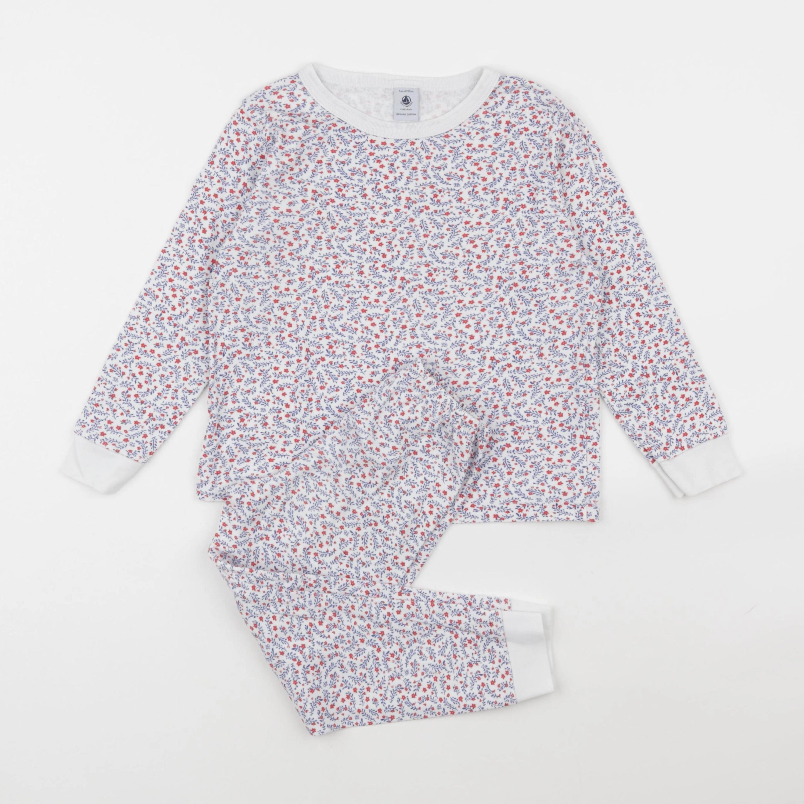 Petit Bateau - pyjama coton bleu - 5 ans