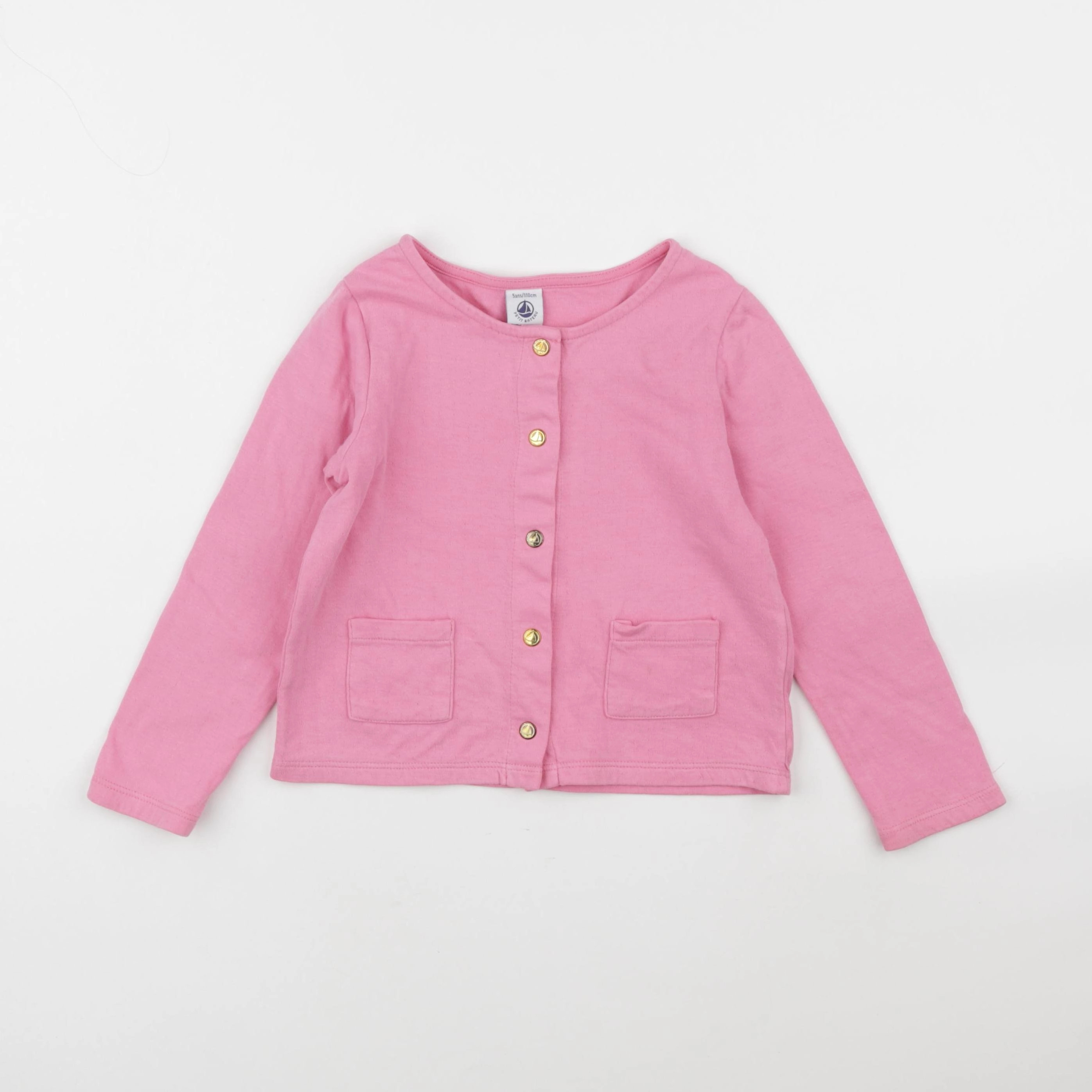 Petit Bateau - gilet rose - 5 ans