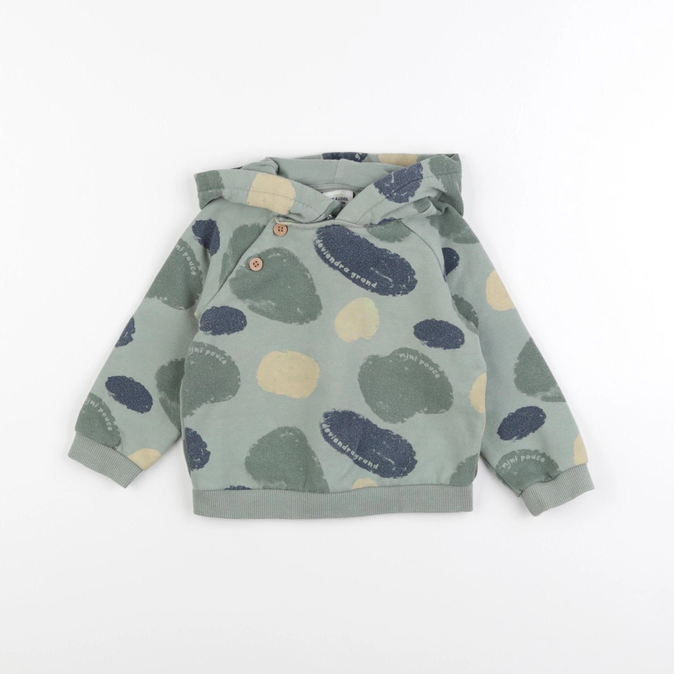 Tape à l'oeil - sweat vert - 24 mois