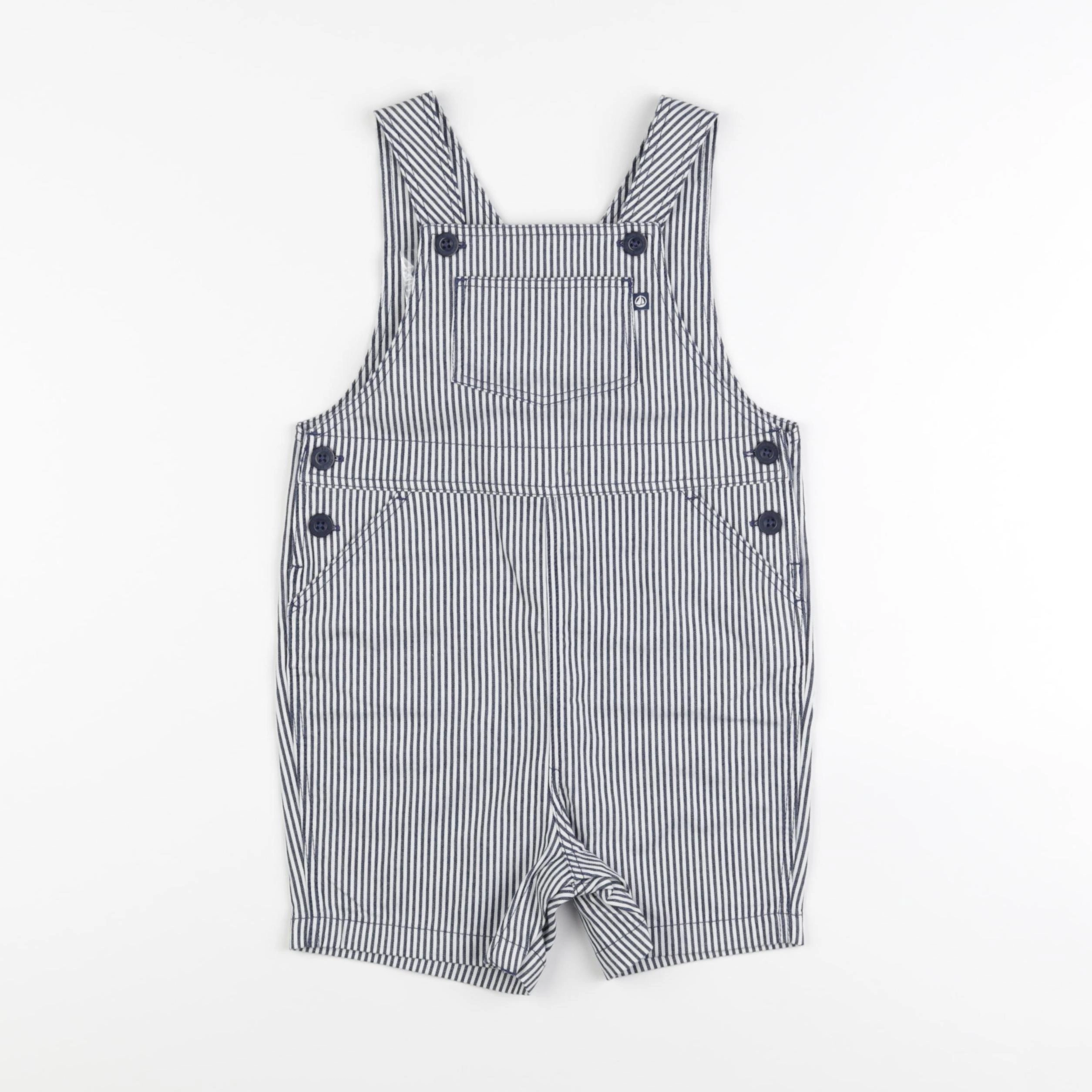 Petit Bateau - salopette blanc, bleu - 36 mois