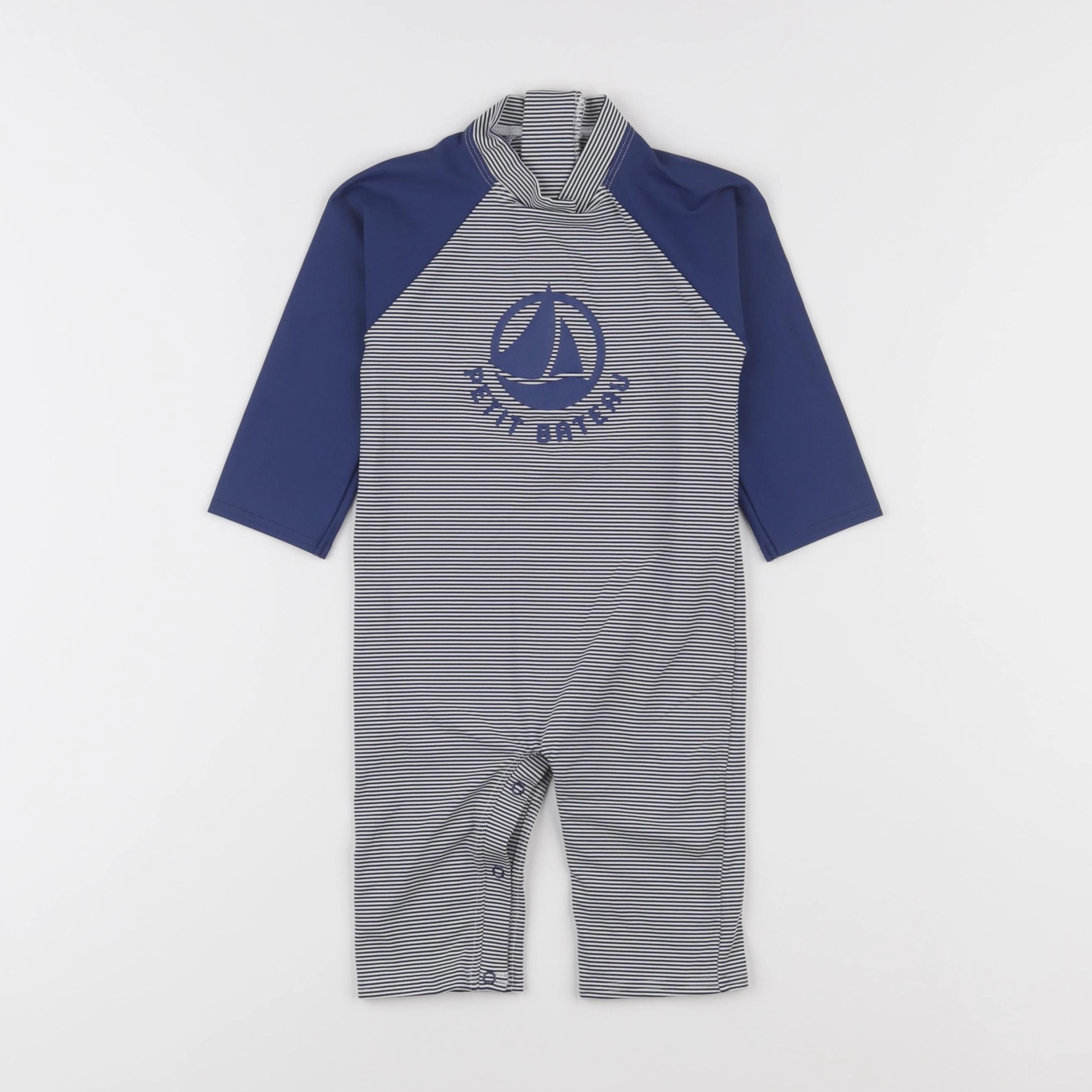 Petit Bateau - combi de bain bleu - 24 mois